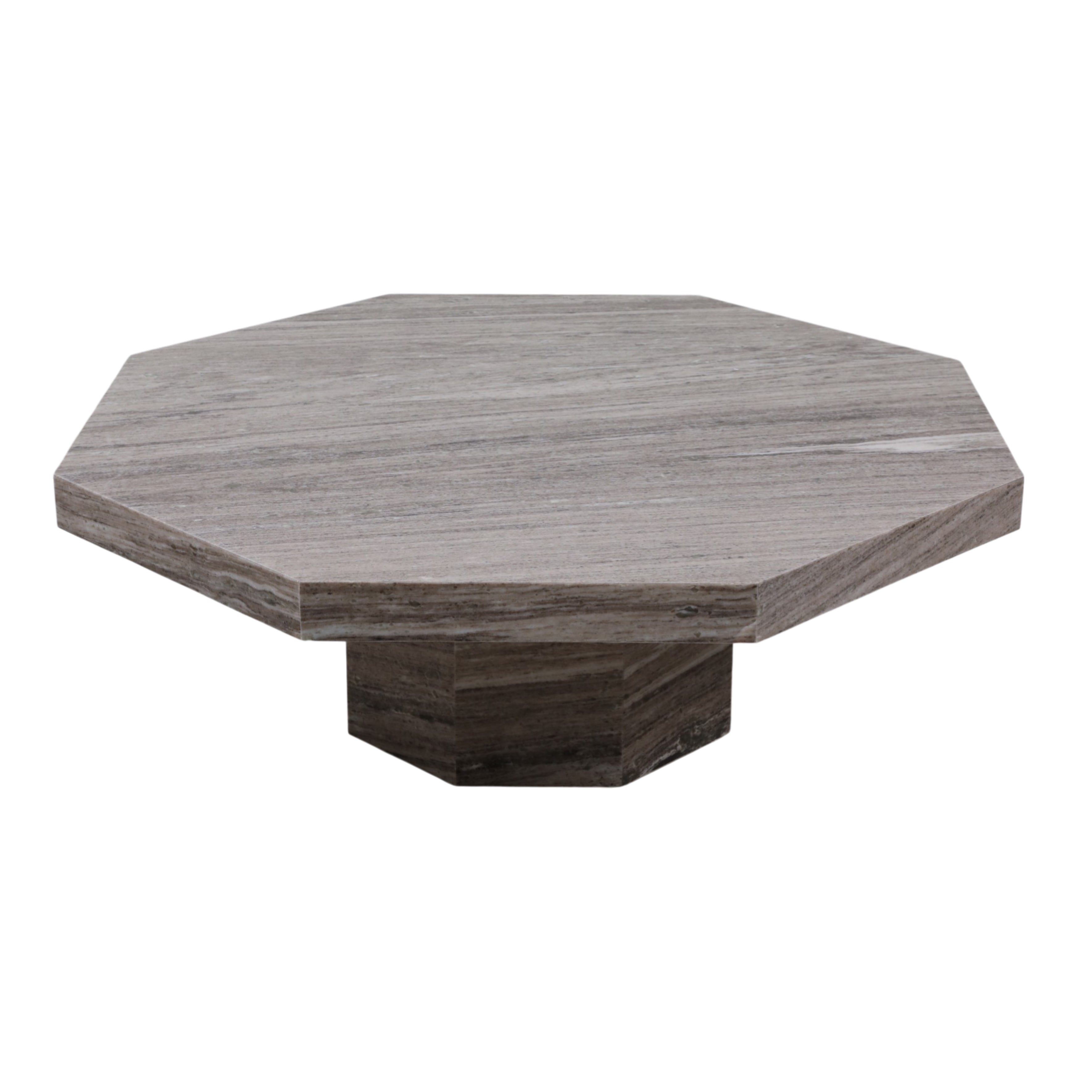42in Geo Coffee Table - Gray & Black Marble