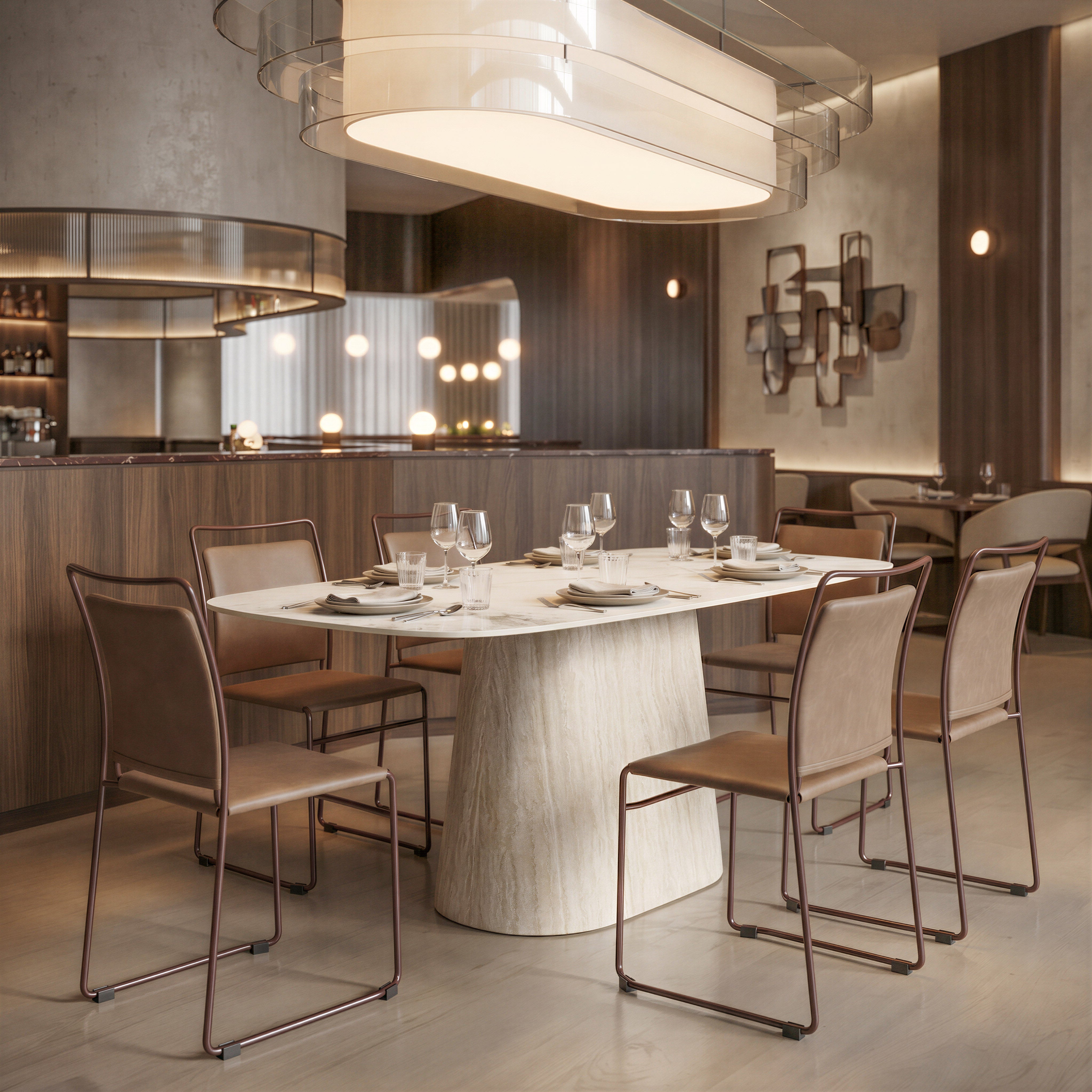 Nooka Dining Table 71" - White & Natural