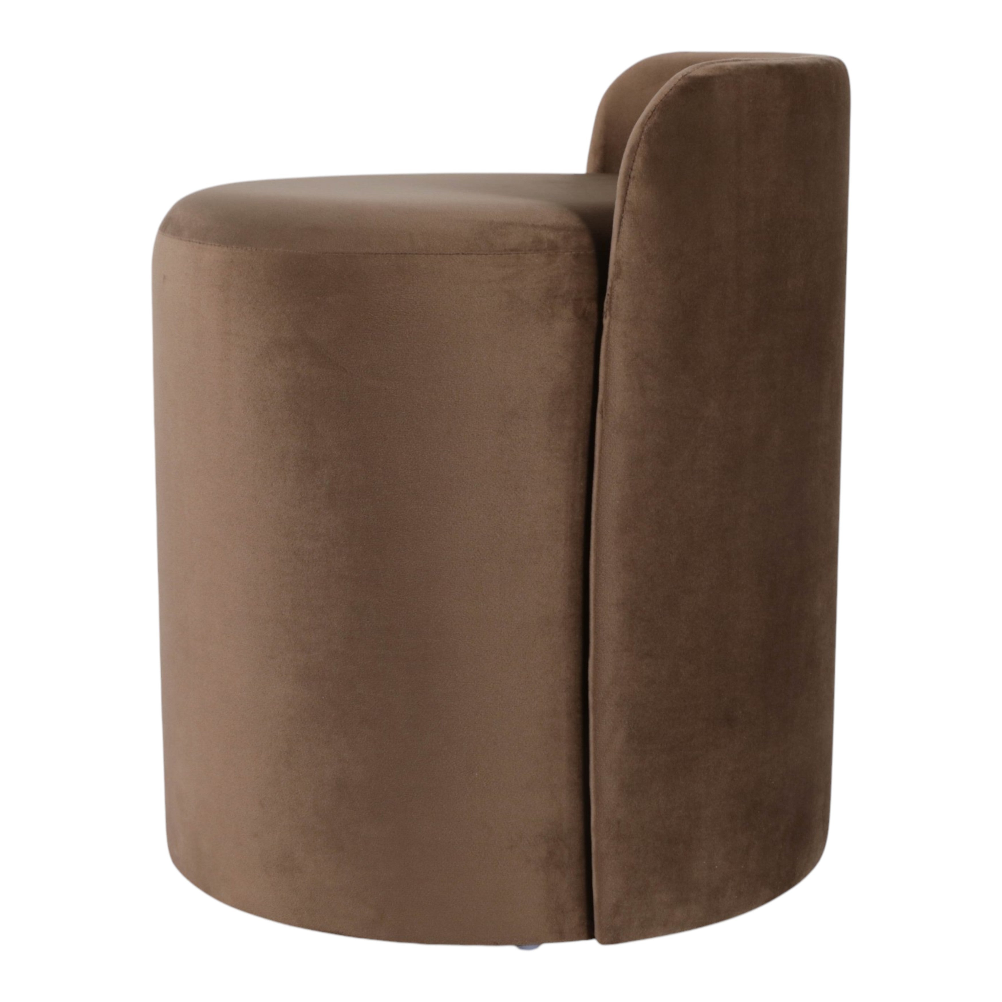 21x17in Ardon Ottoman - Brown Velvet