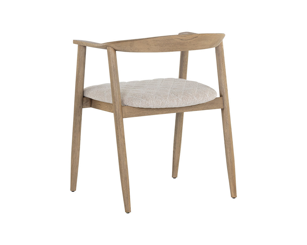 Jeremy Dining Armchair - Natural, back view