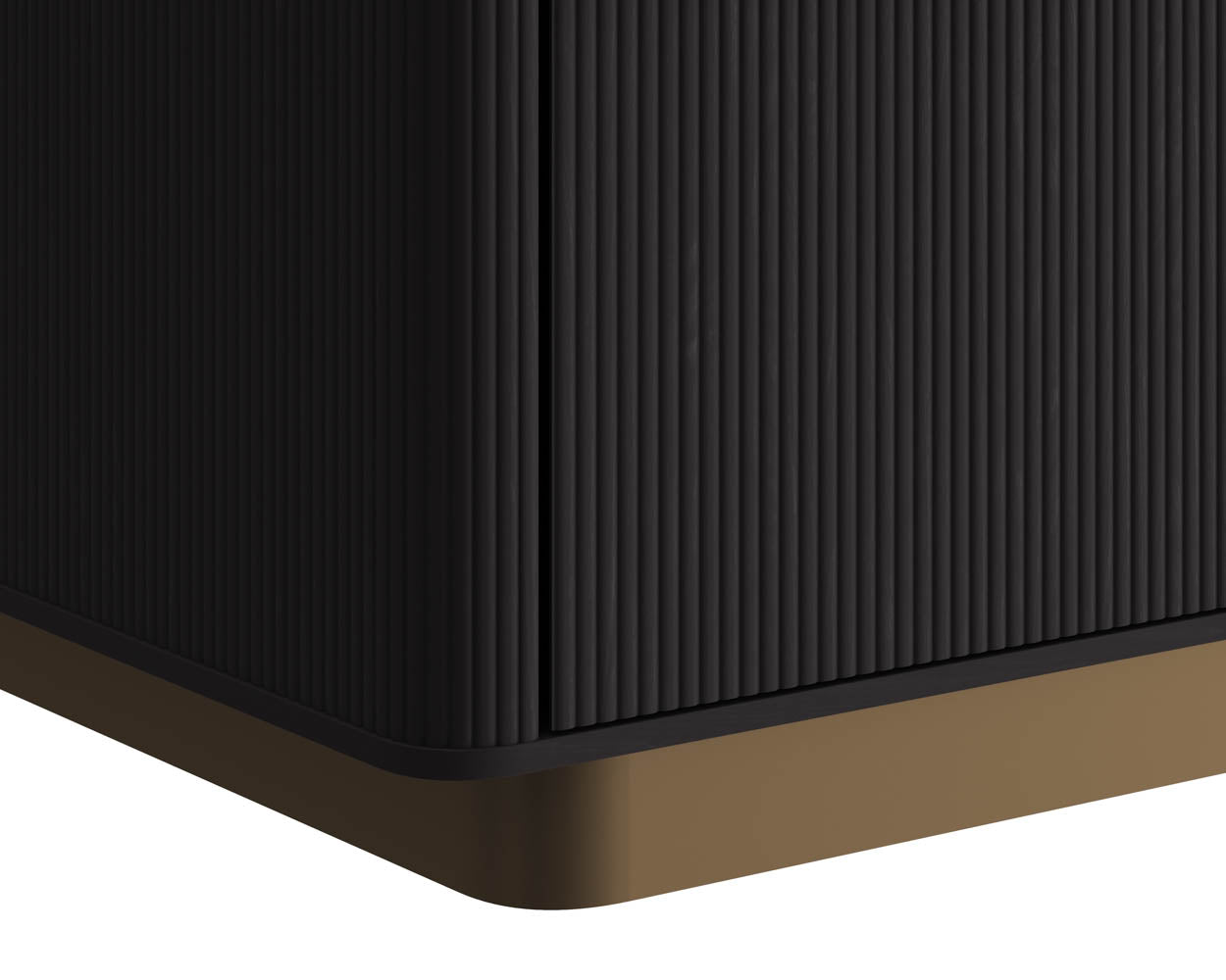 Kalla Nightstand - gold steel base detail
