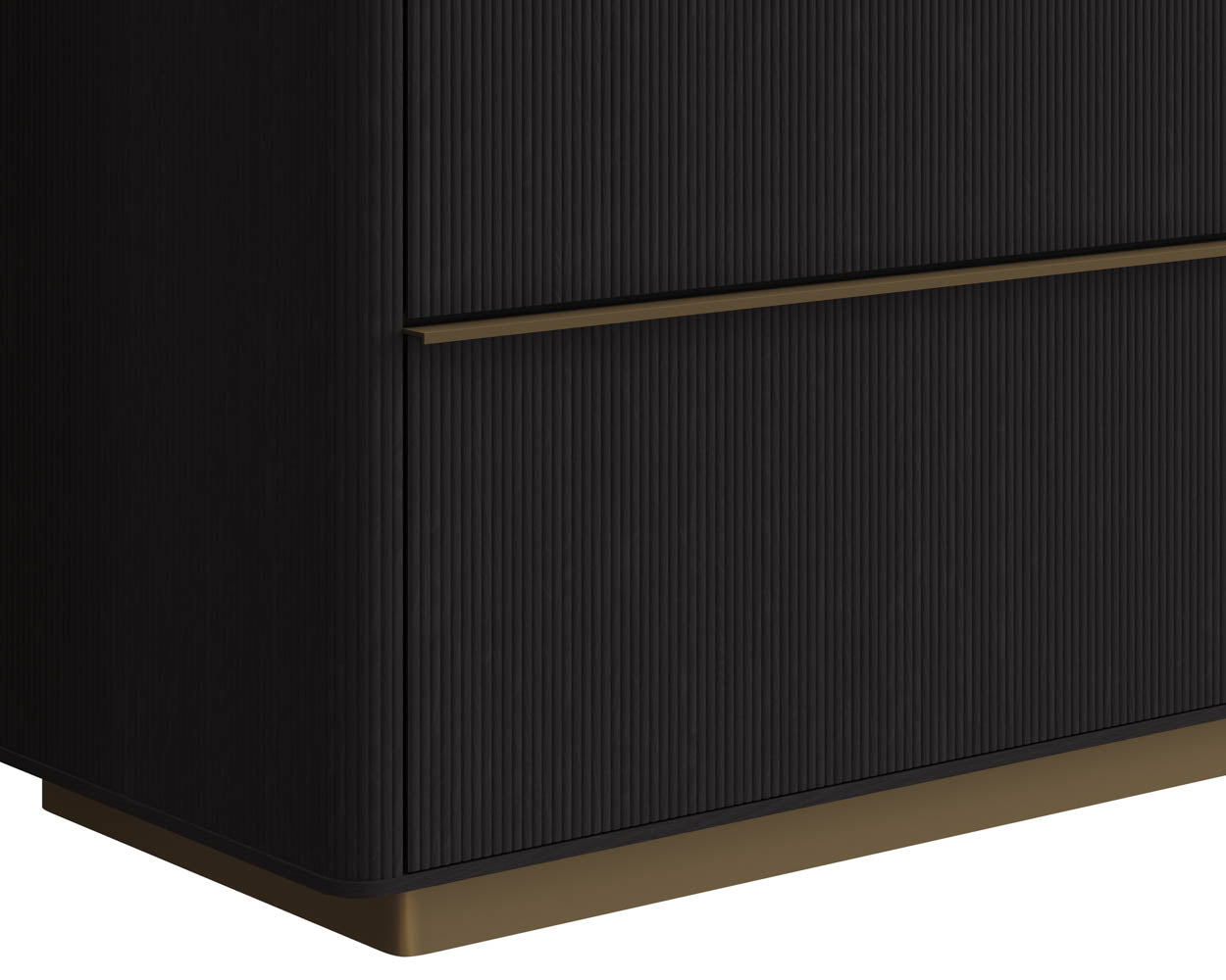 Kalla Dresser - gold steel base detail