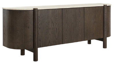 Banyan Sideboard - Mocha/Kolaka Cream Marble Top