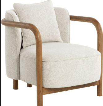 Beatrice Lounge Chair - Dove Cream