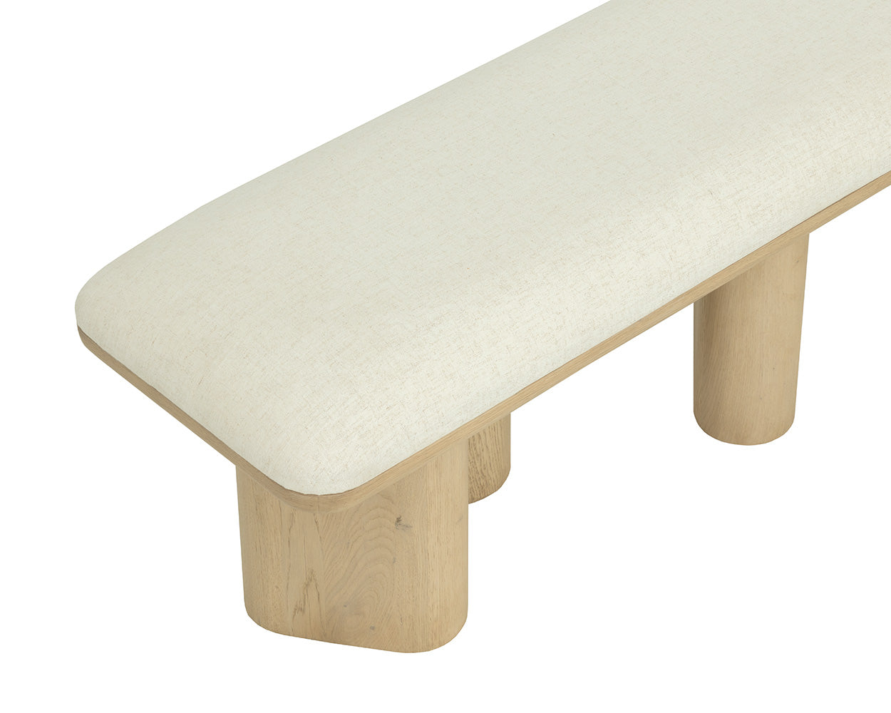 Hiro Bench 64in - Light Oak/Linen
