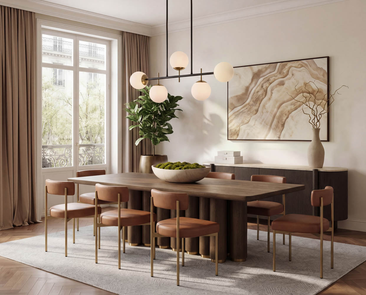Salix Dining Table 102in - Brown