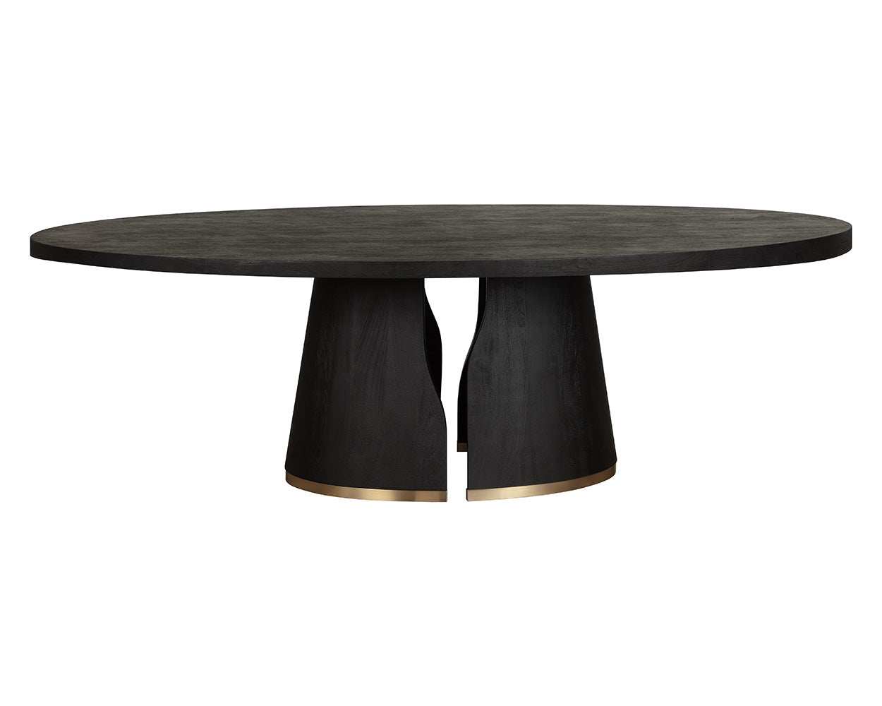 Tasmin Oval Dining Table 98in - Black