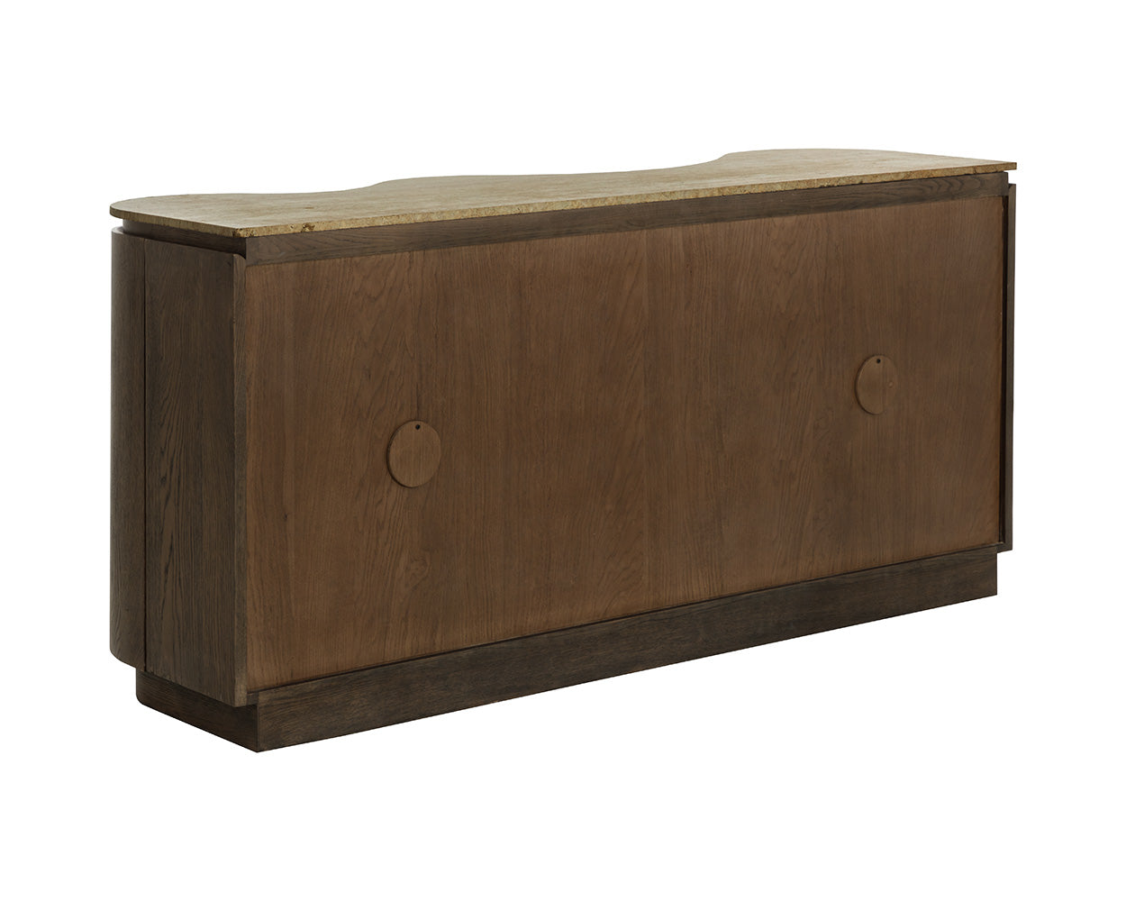 Fable Sideboard 70in - Brown Oak/Travertine