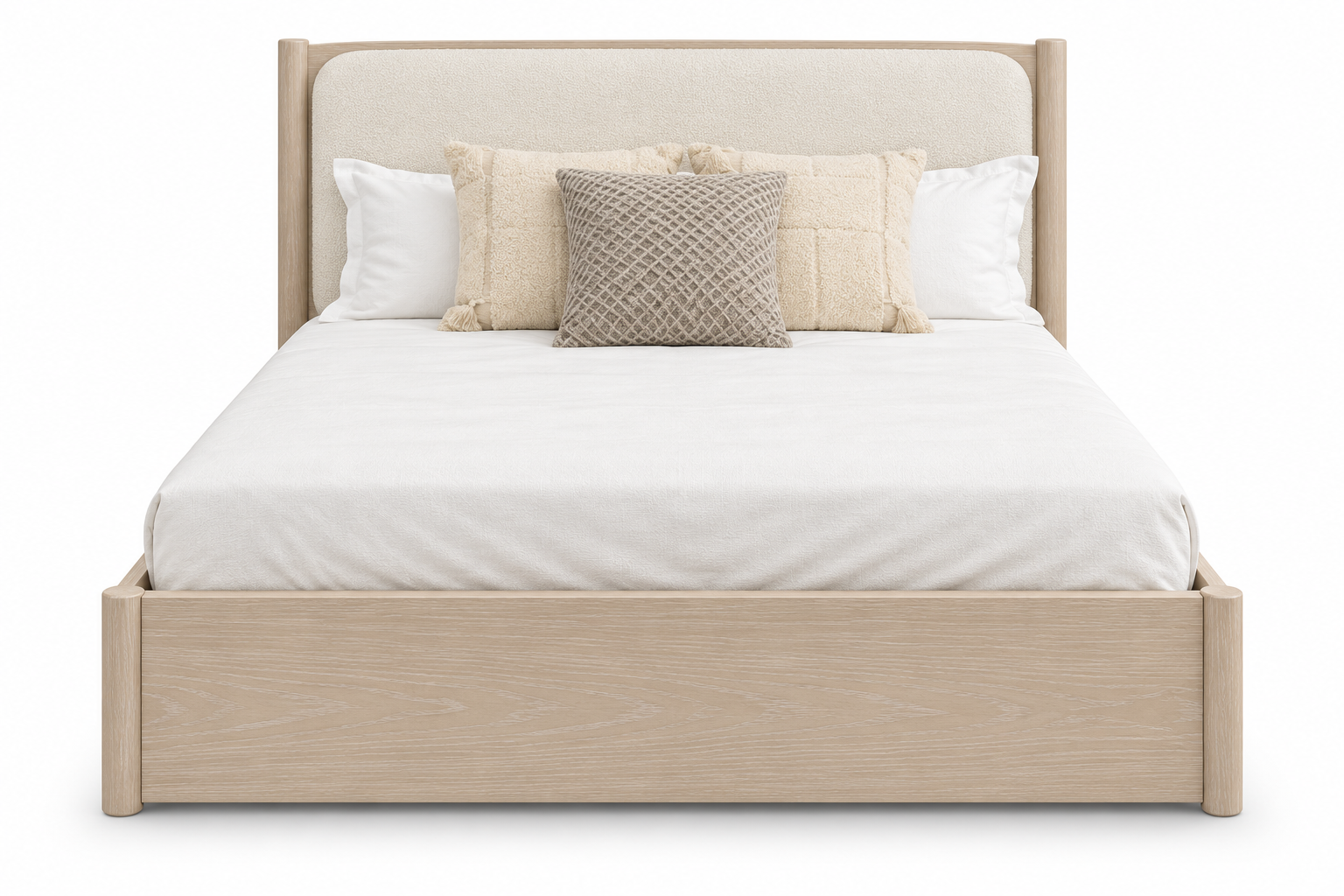 Matteo Upholstered Bed with Footboard Drawer