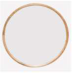 39in Round Mirror - Brown