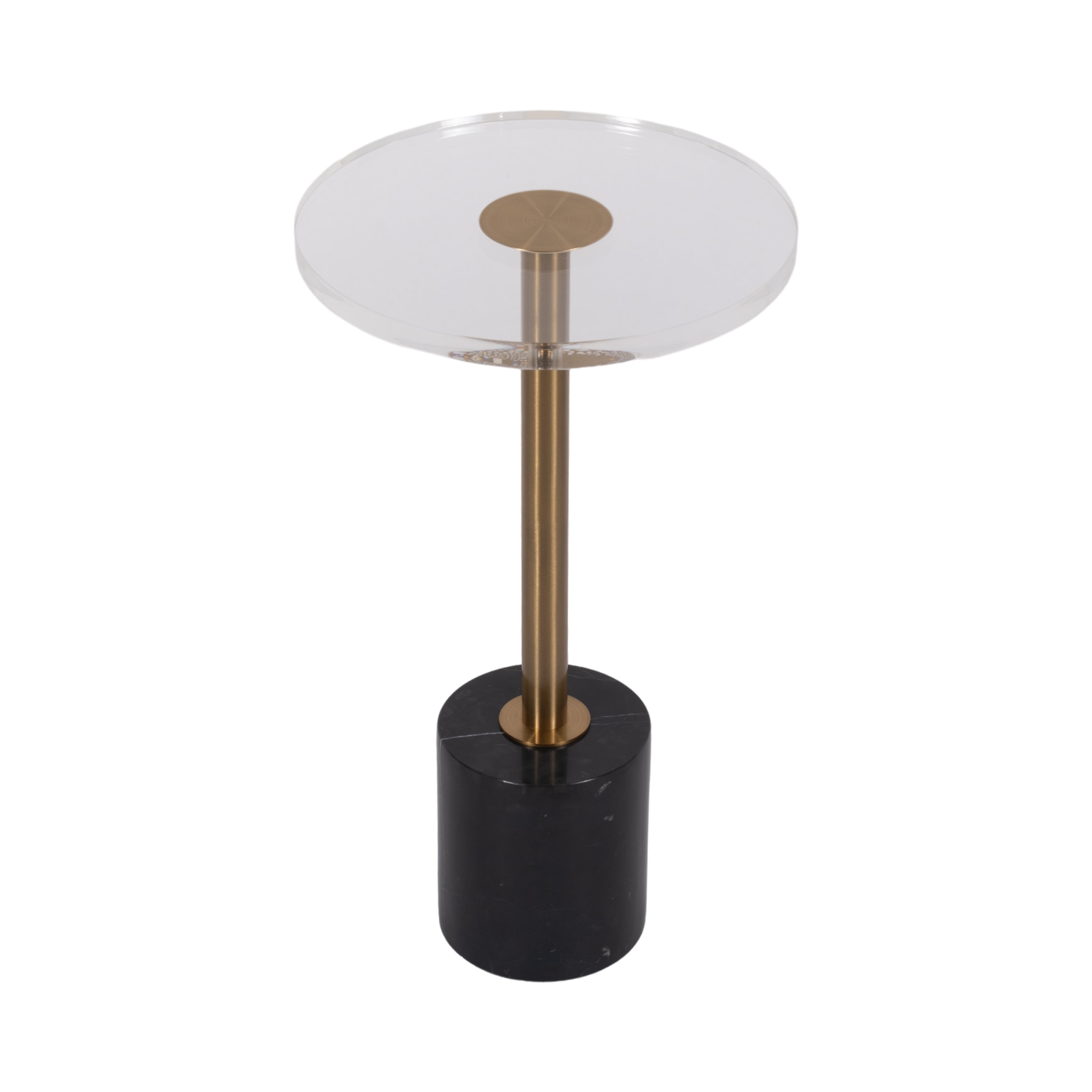 21in Elisia Accent Table - Acrylic & Marble