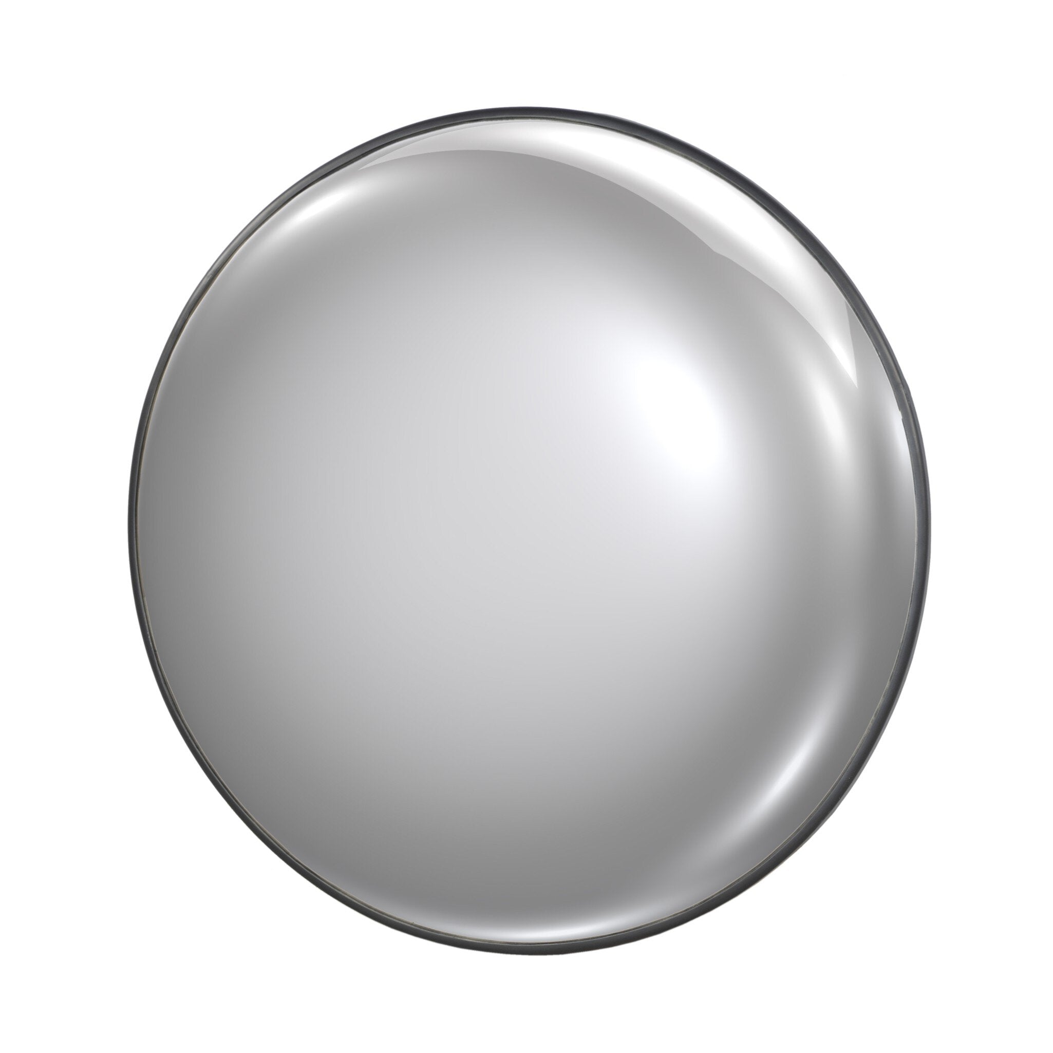 Convex Wall Mirror in Iron Matte Black - front view