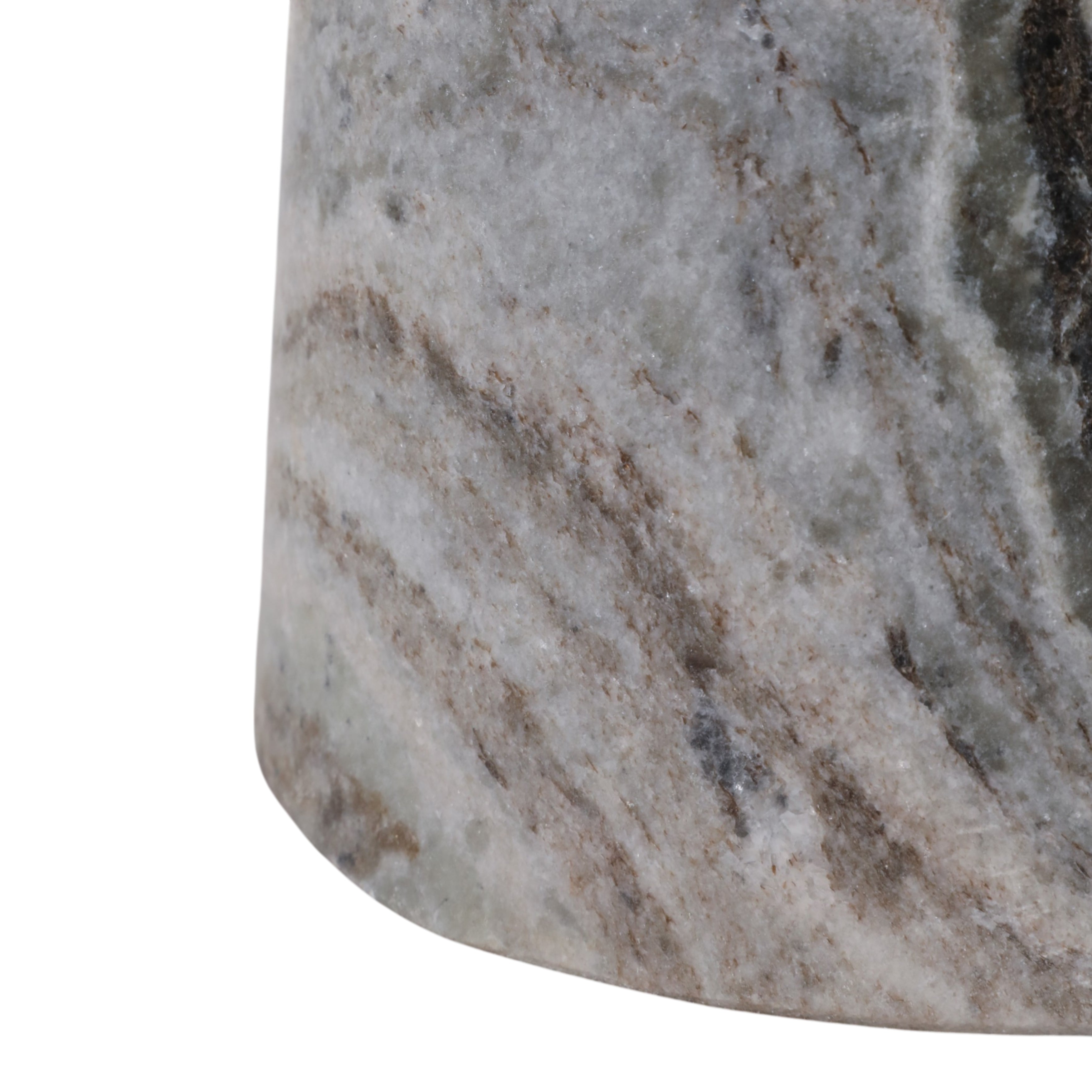 14in Warsaw Panda Accent Table - Marble & Glass