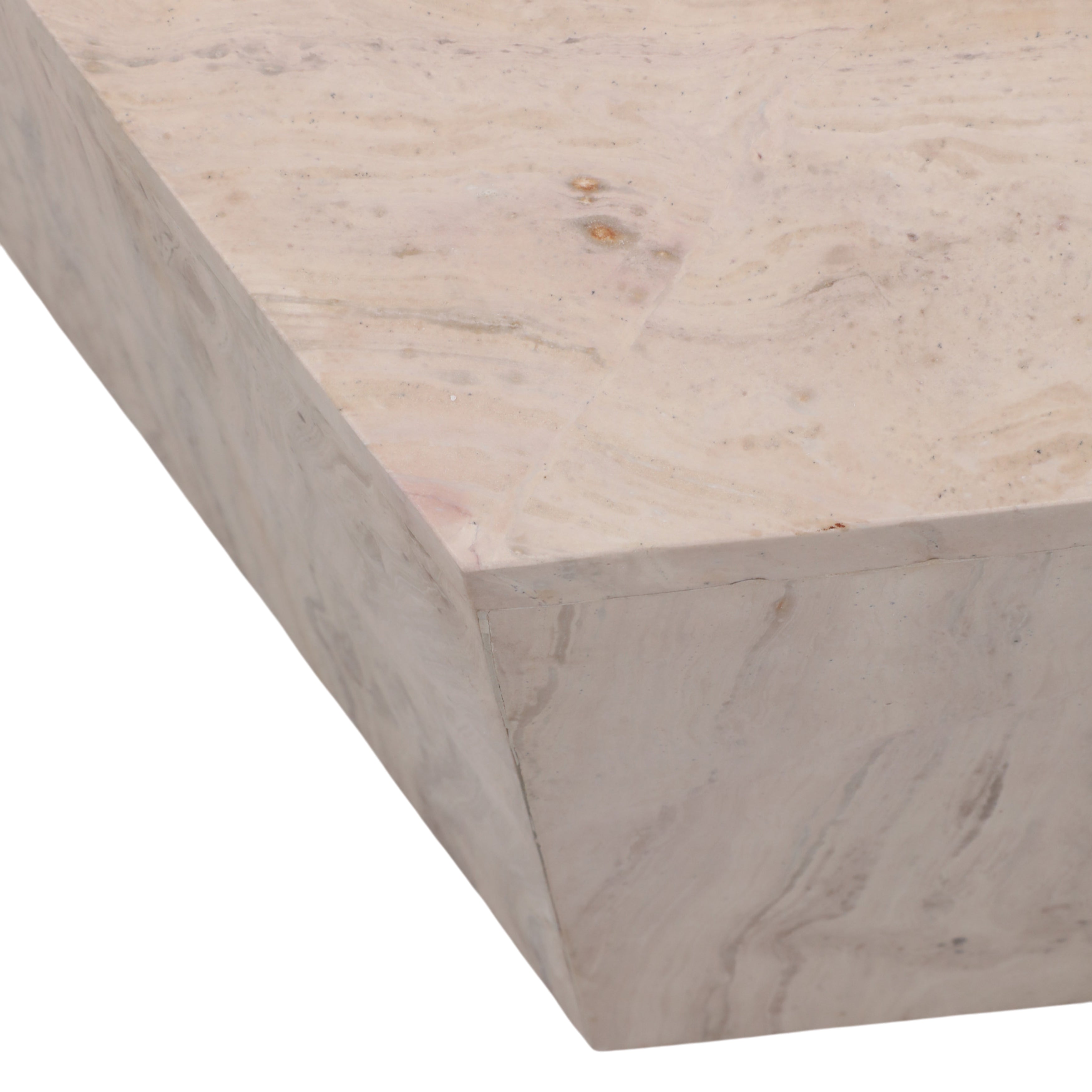 35in Hexagon Coffee Table - Beige Marble