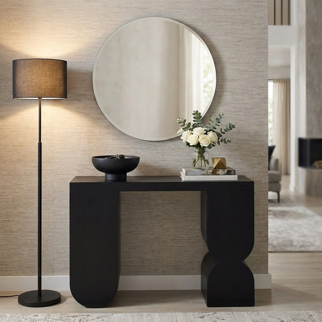46in Funky Modern Console Table - Black