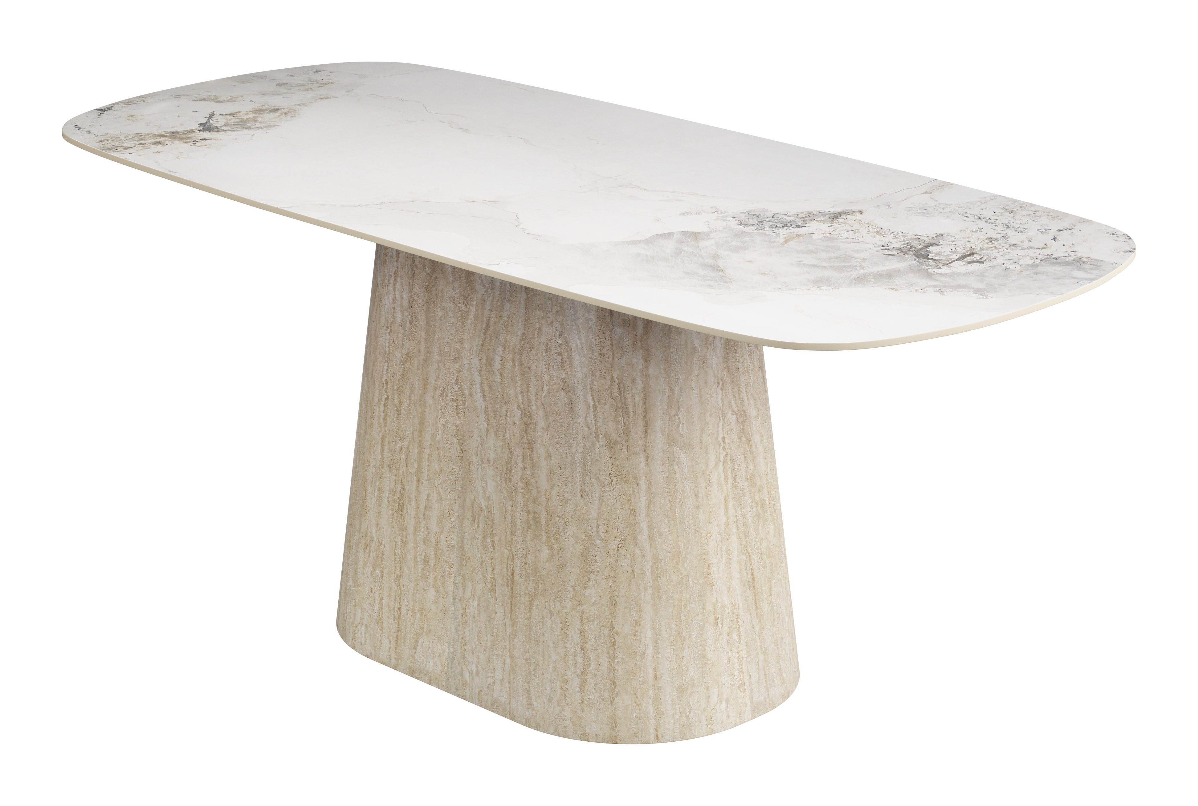 Nooka Dining Table 71" - White & Natural