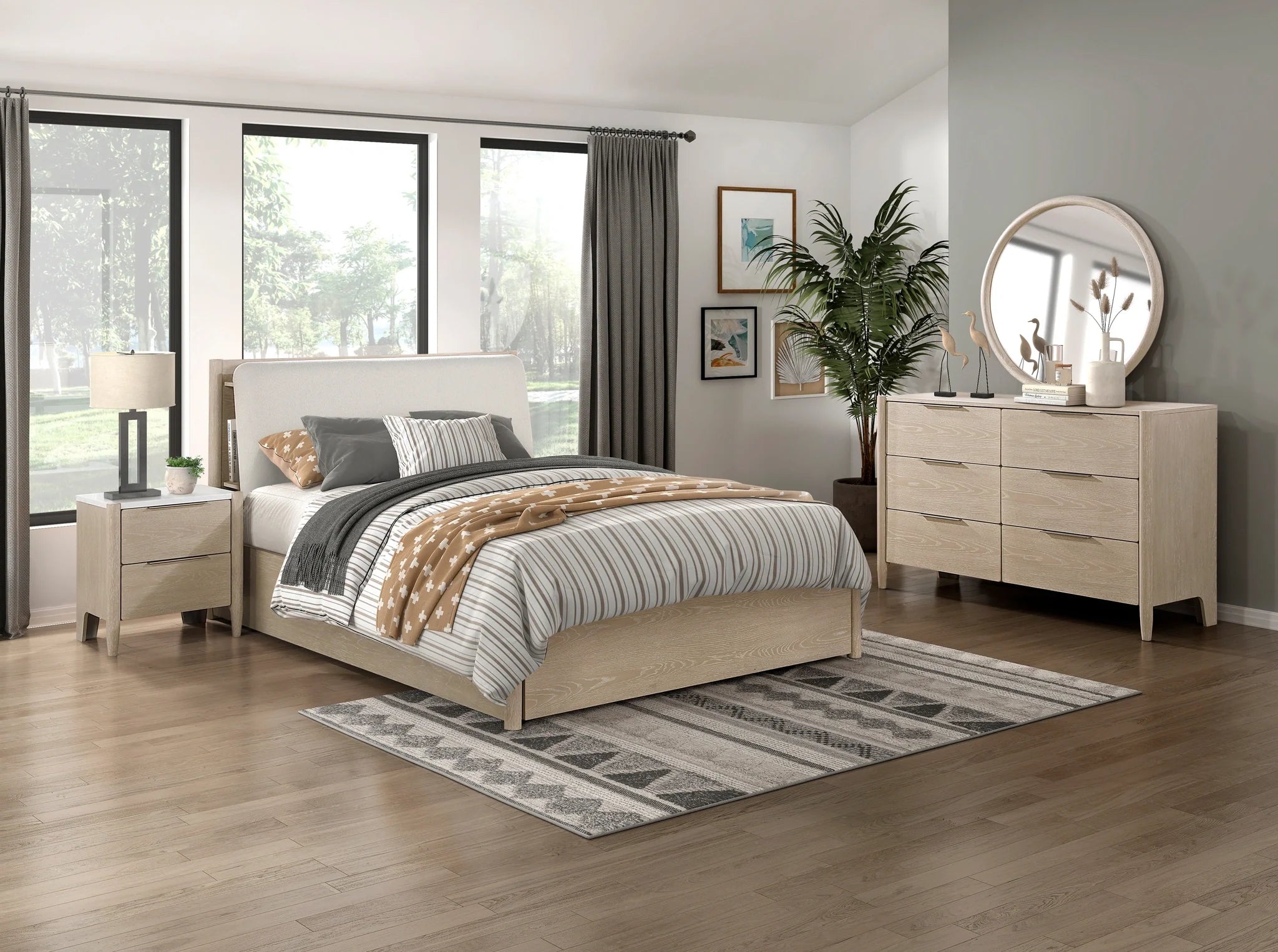 Matteo 6-Drawer Dresser - Light Oak