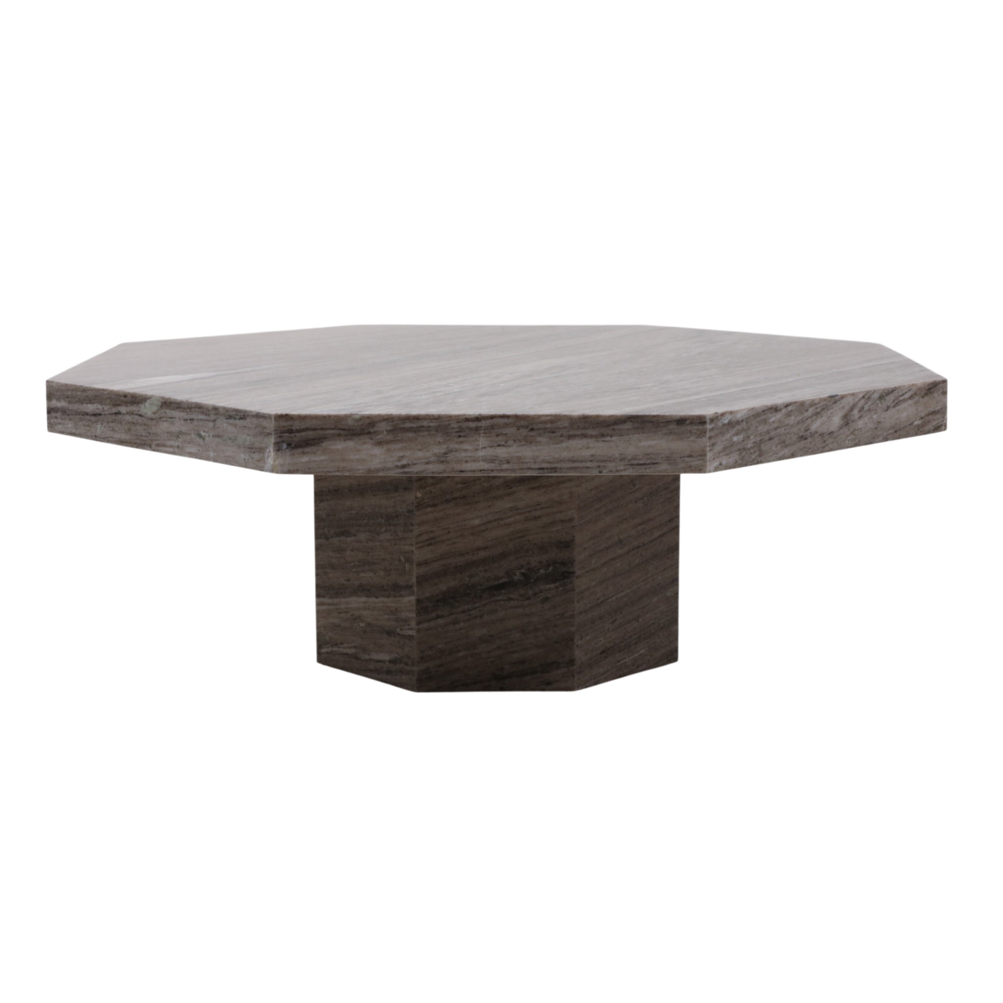42in Geo Coffee Table - Gray & Black Marble