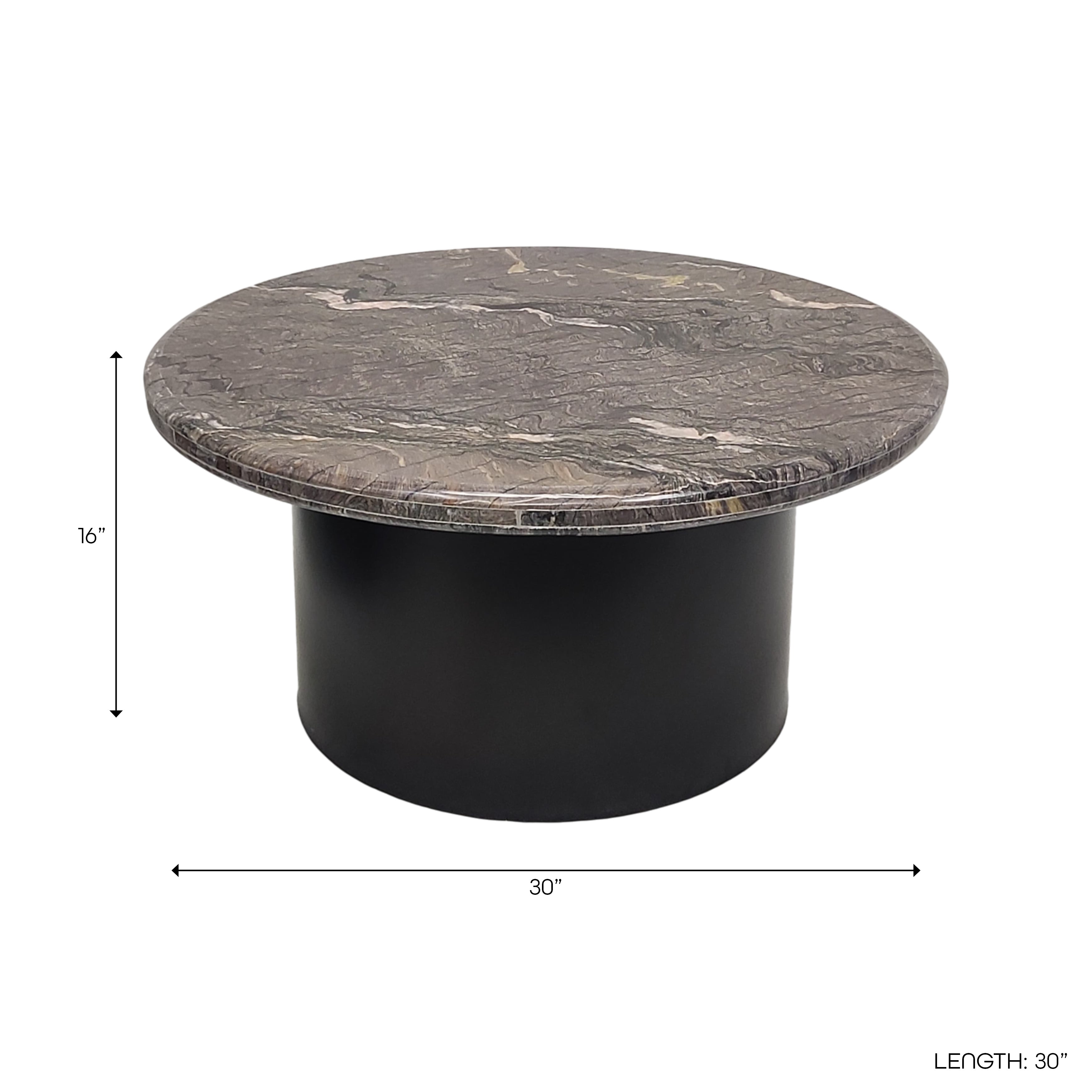 30in Weston Coffee Table - Marble