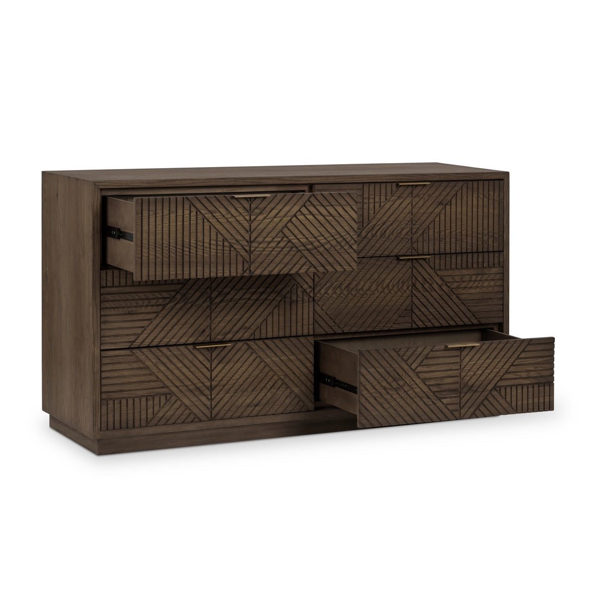 Santa Clara 6-Drawer Dresser - Toasted Brown