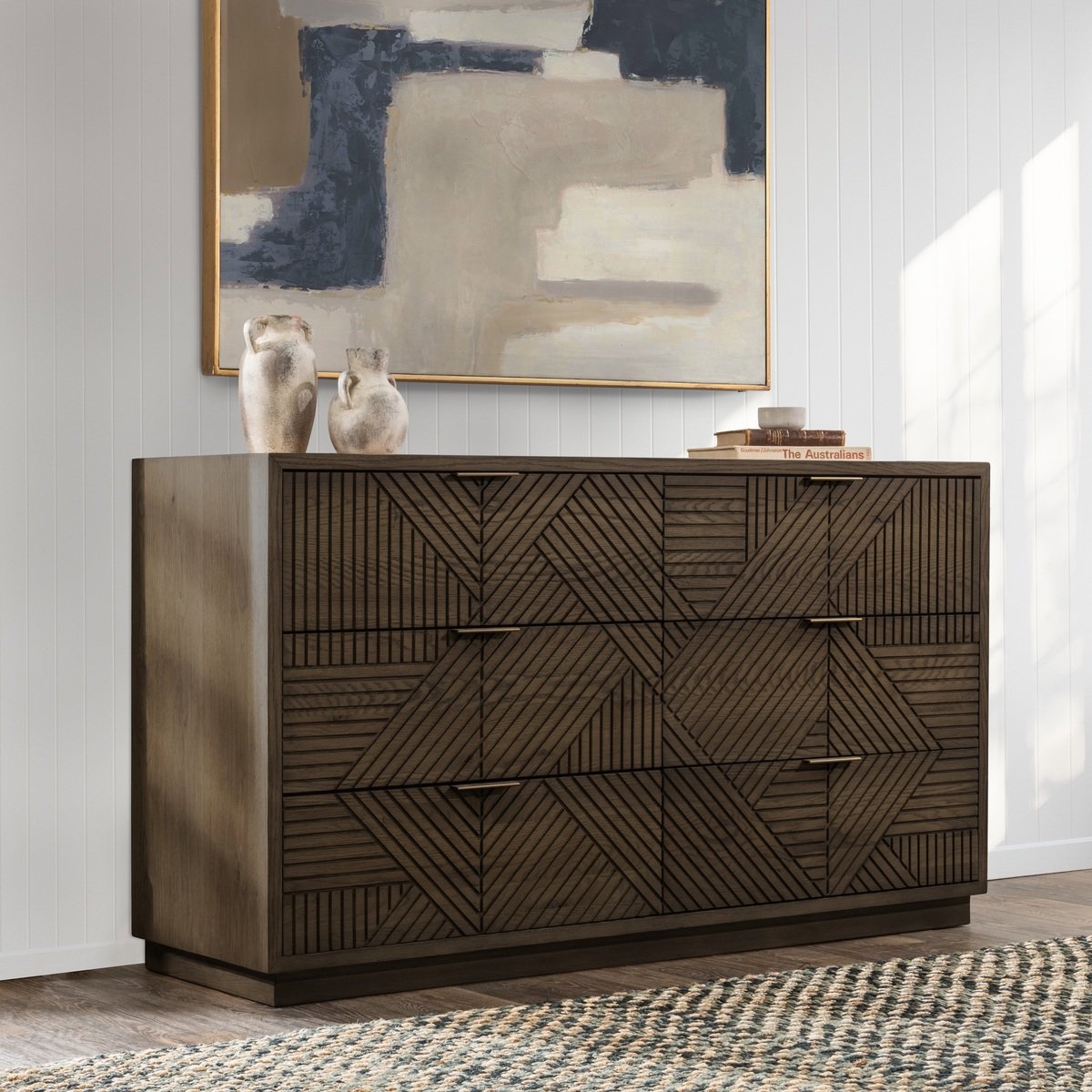Santa Clara 6-Drawer Dresser - Toasted Brown