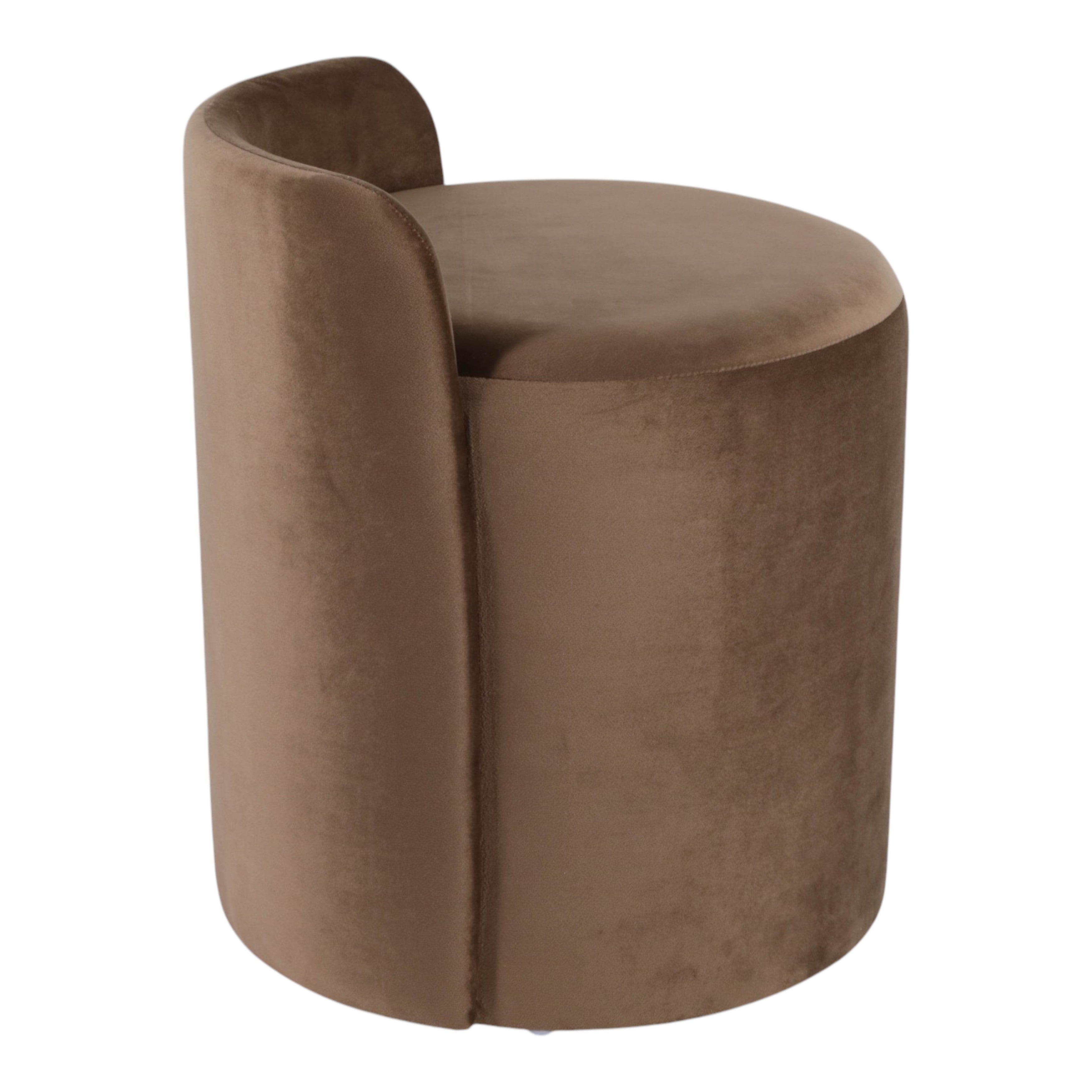 21x17in Ardon Ottoman - Brown Velvet