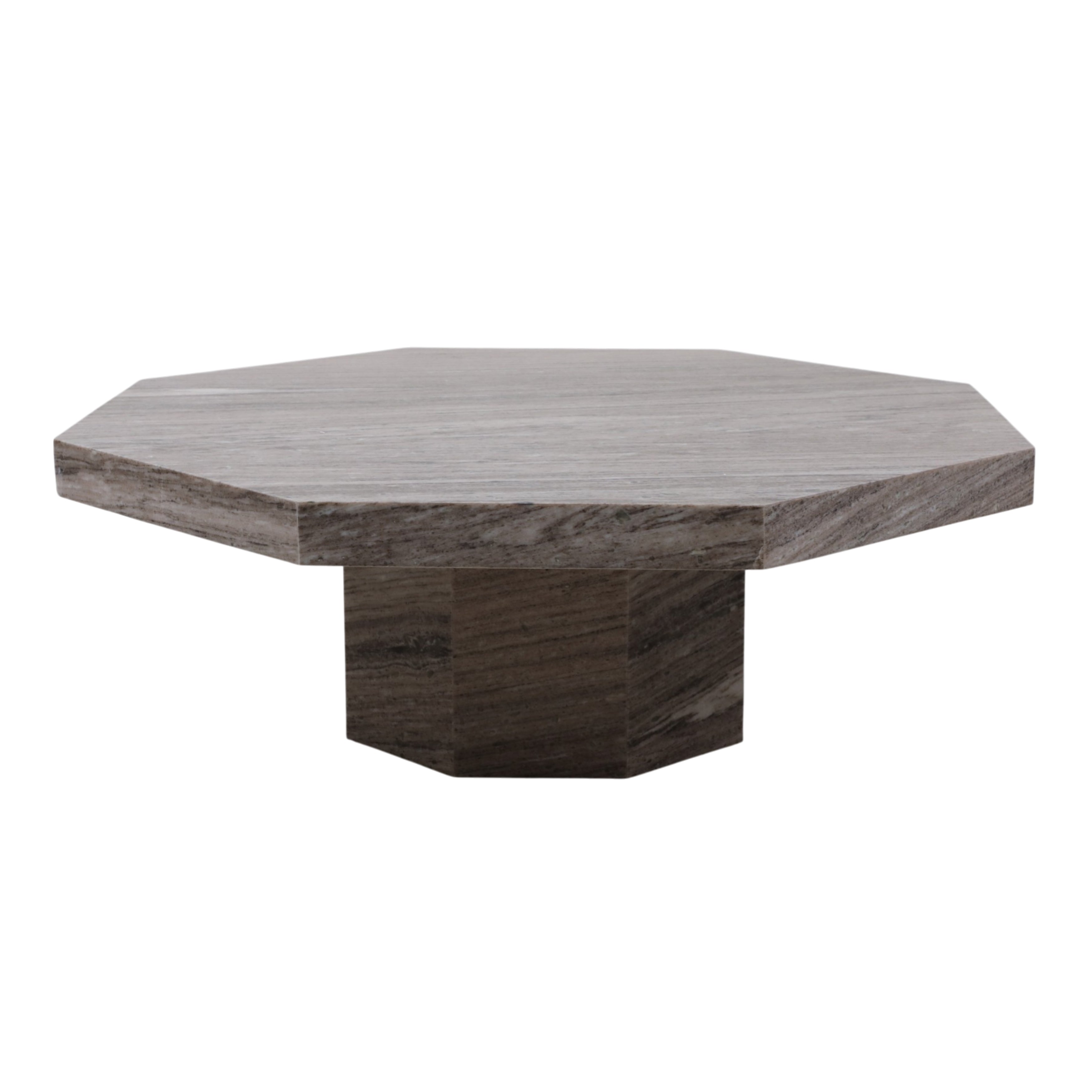 42in Geo Coffee Table - Gray & Black Marble