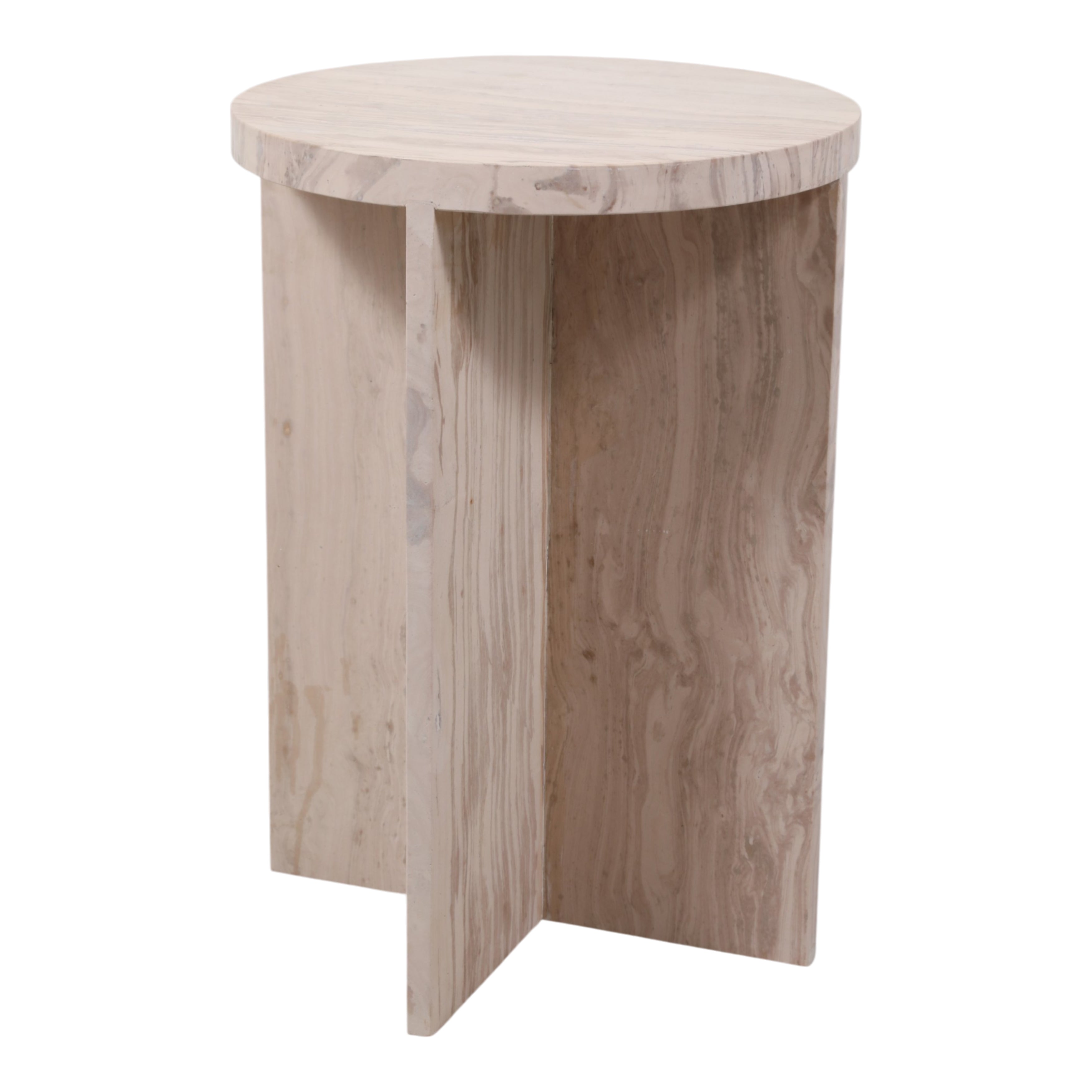 15in Temont Accent Table - Ivory Marble