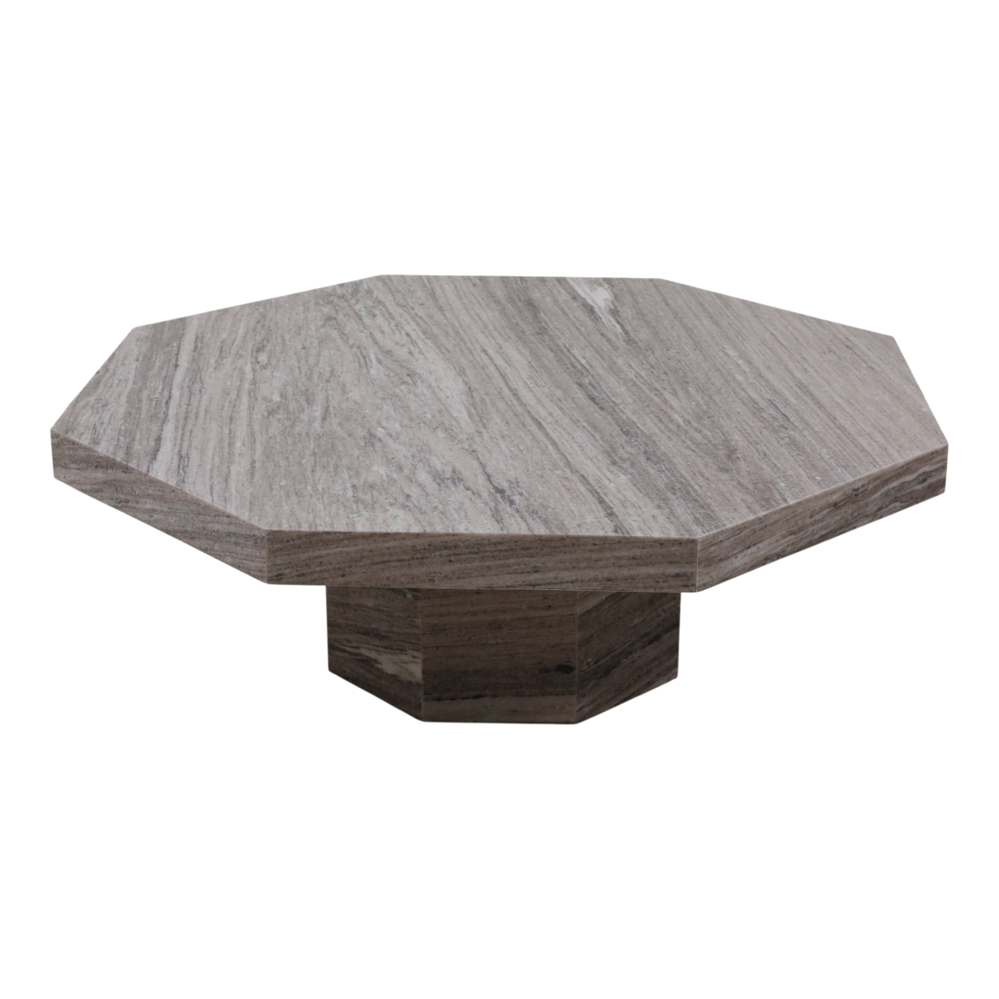 42in Geo Coffee Table - Gray & Black Marble