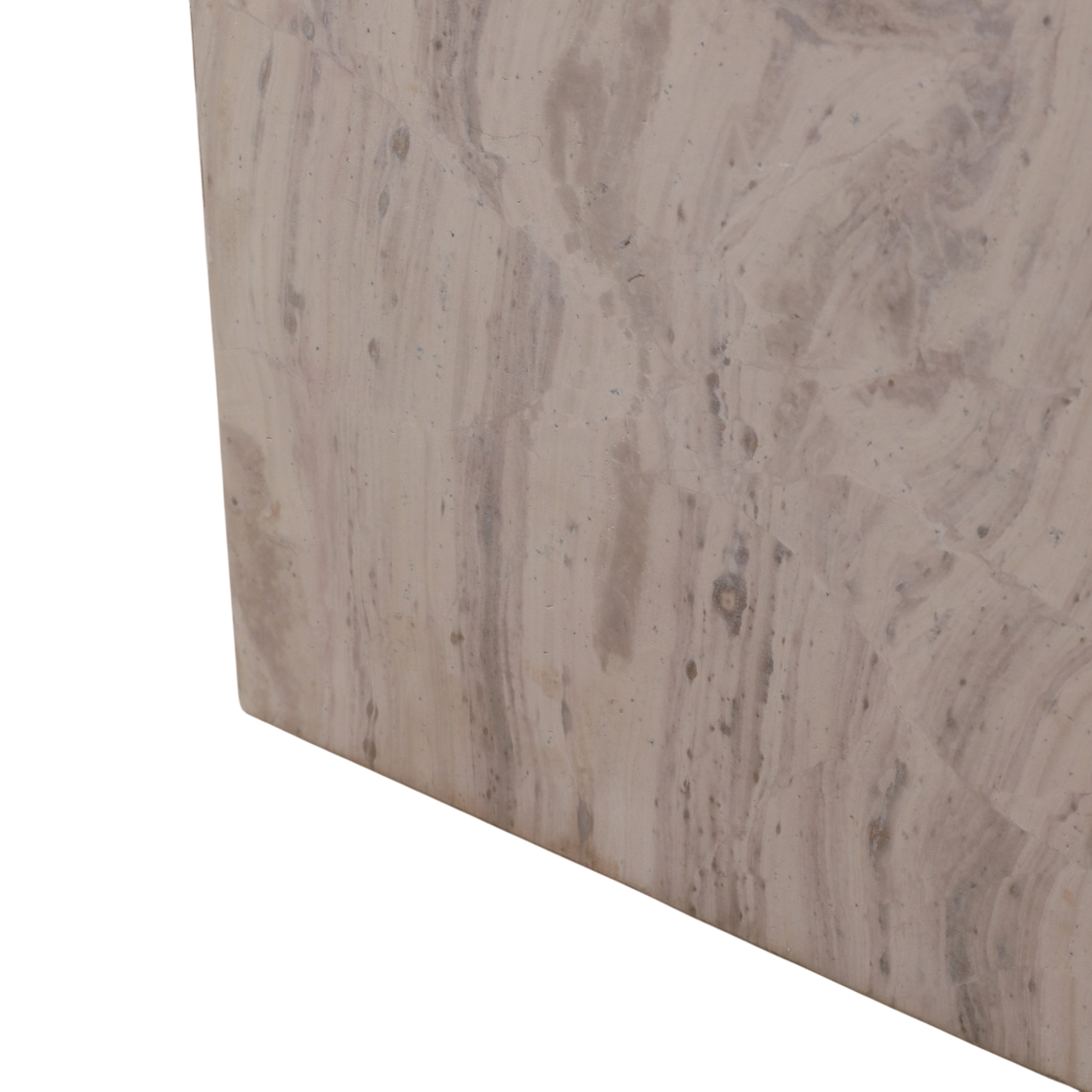 35in Hexagon Coffee Table - Beige Marble