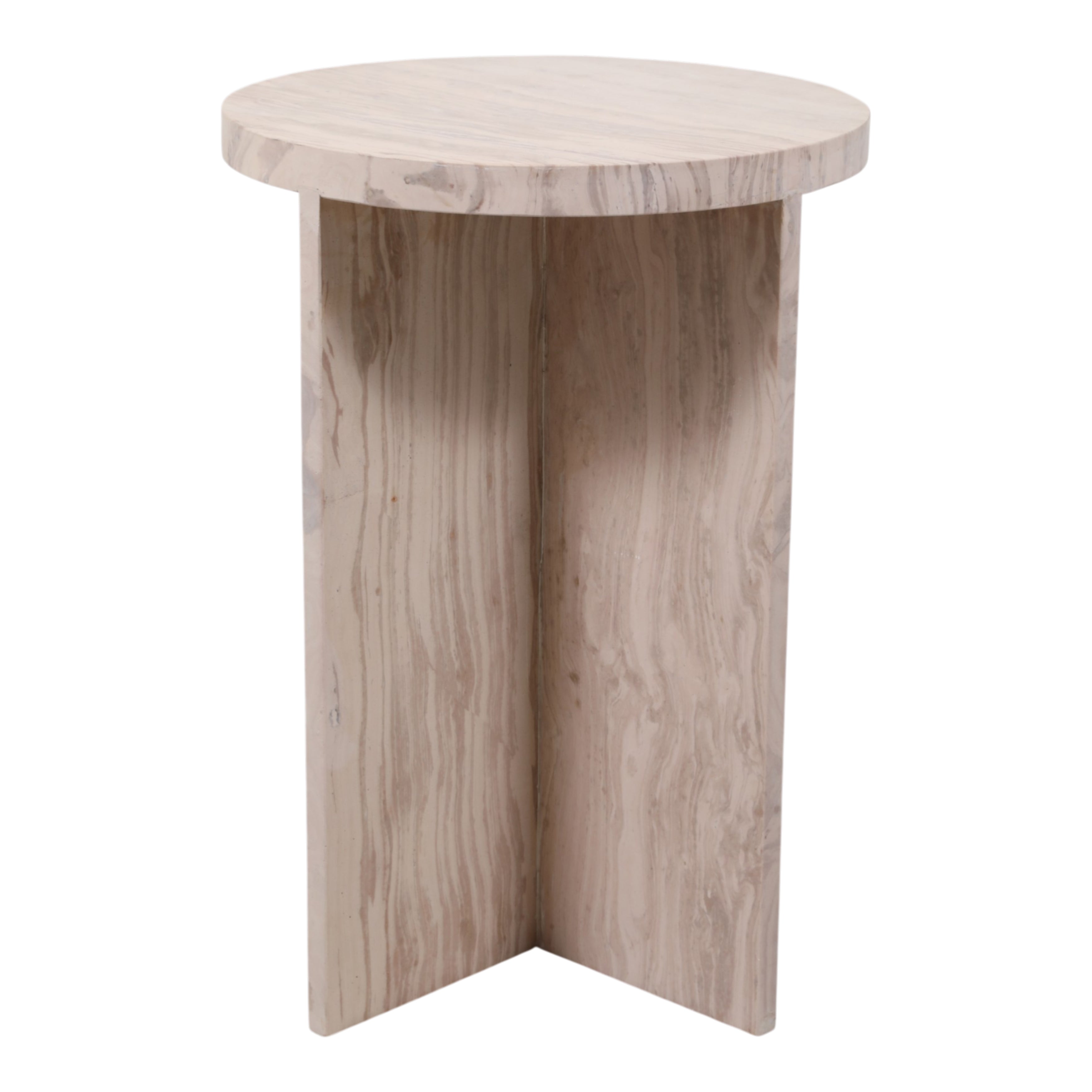 15in Temont Accent Table - Ivory Marble