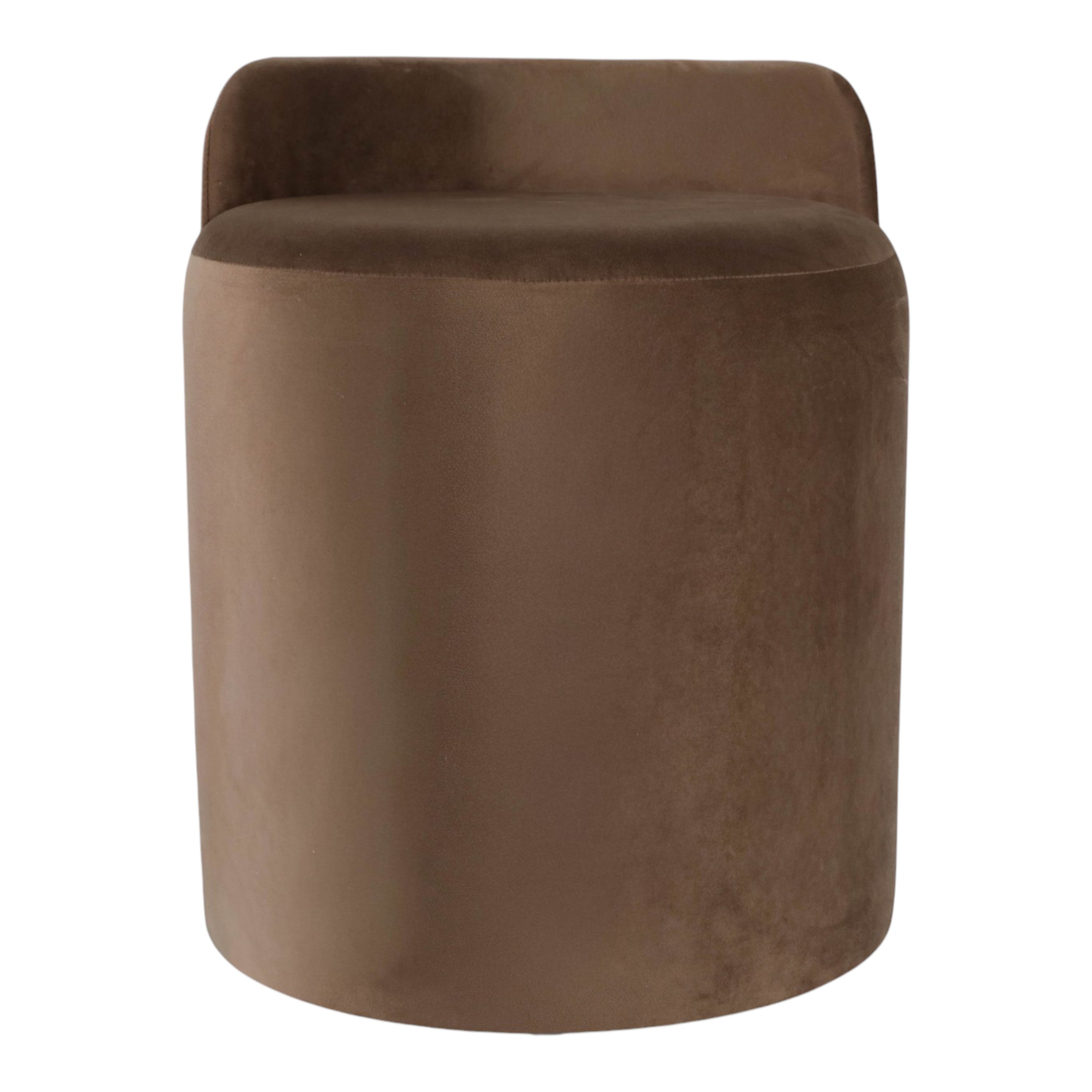 21x17in Ardon Ottoman - Brown Velvet