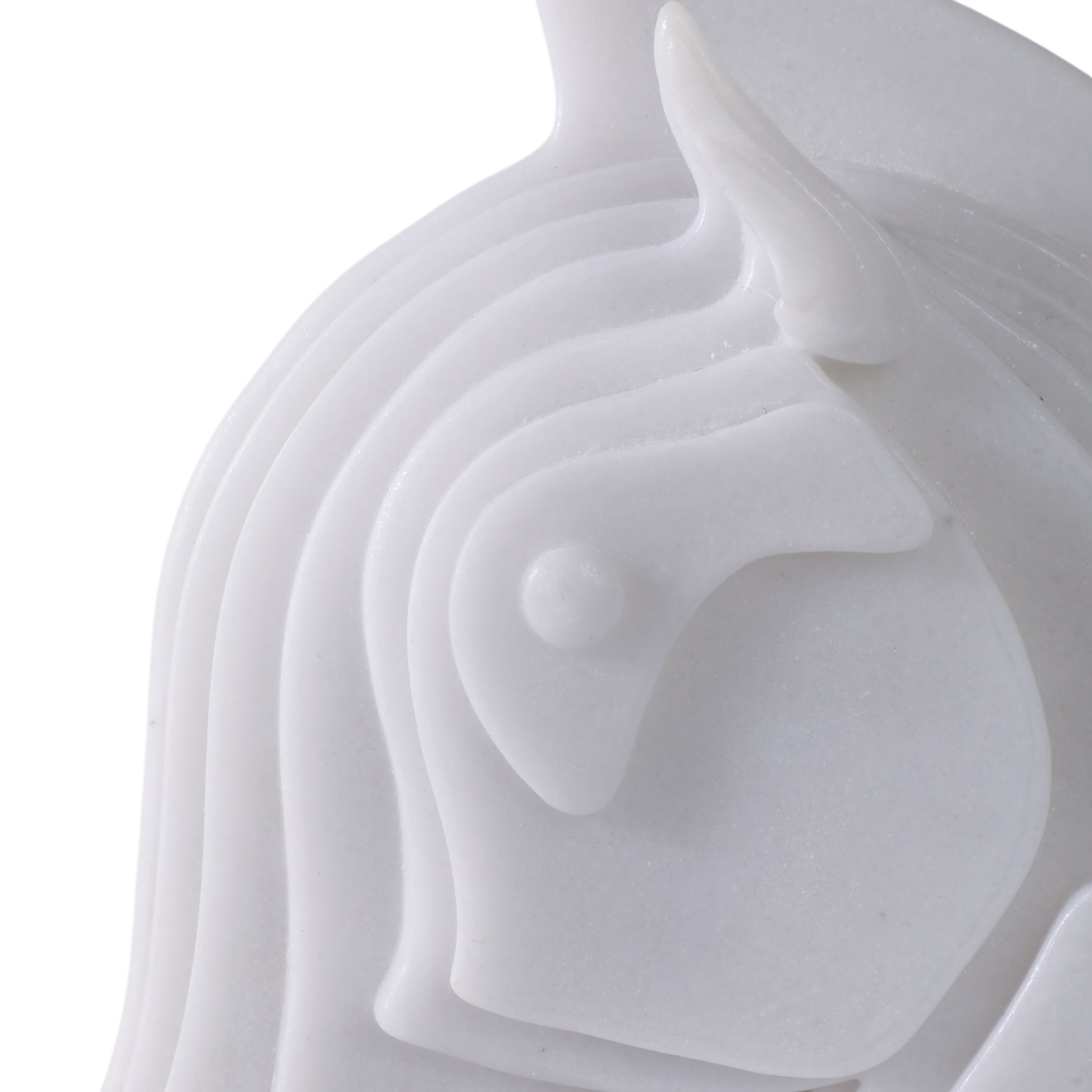 12x10in Resin Horse Head Sculpture White