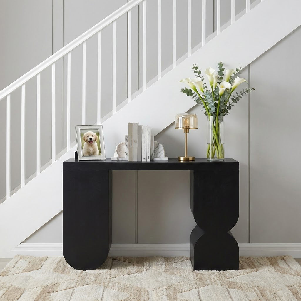 46in Funky Modern Console Table - Black