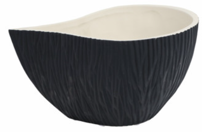 Perseus Bowl - Porcelain Black/white