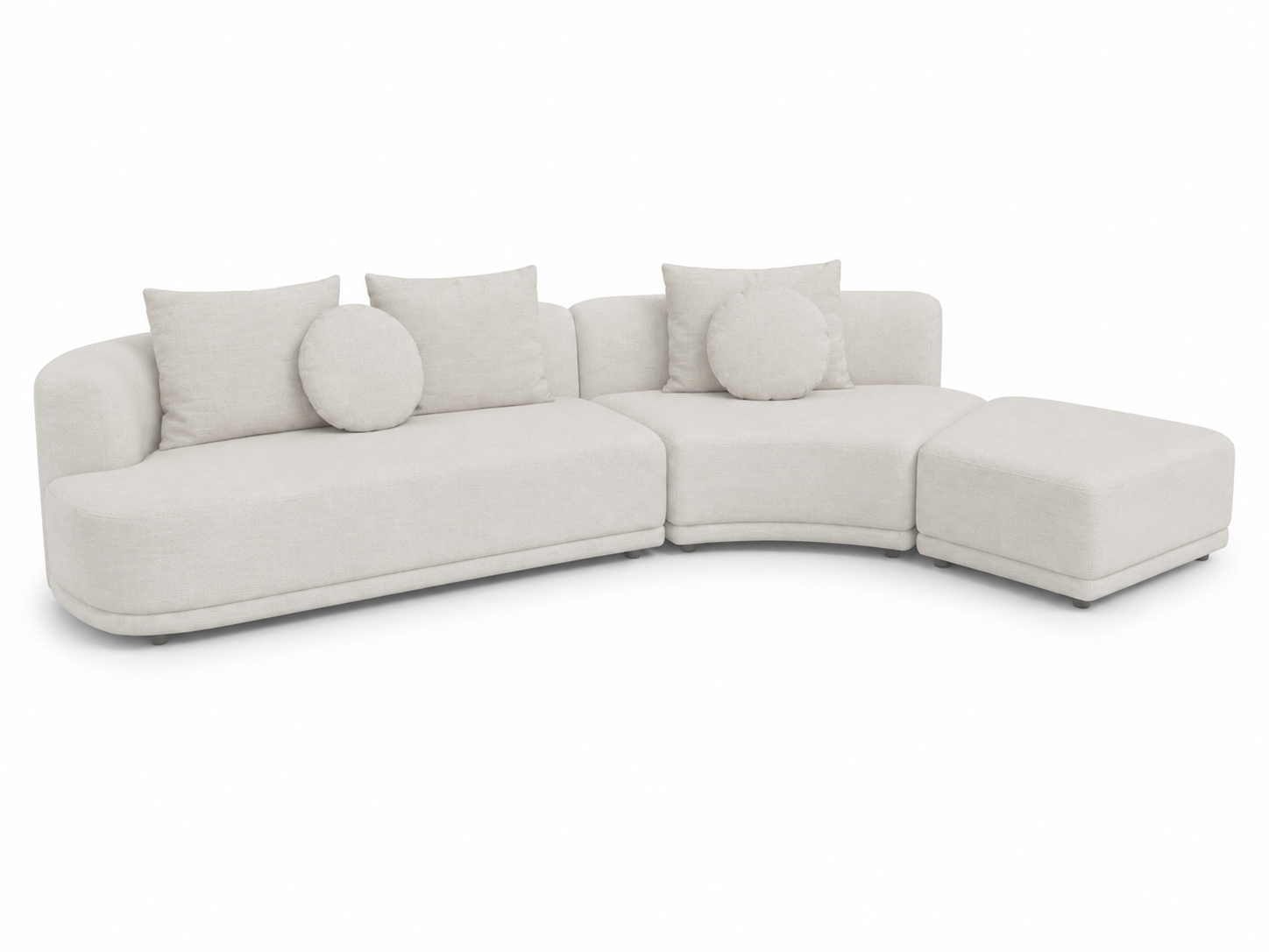 Alicia 3-Piece Curved Sectional Sofa