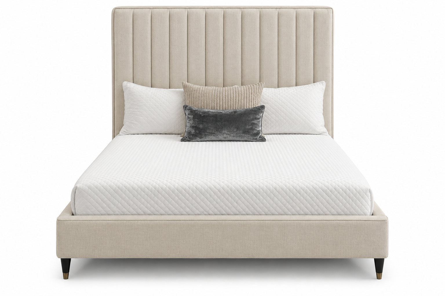 Wordsworth Channel-Tufted Queen Bed