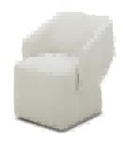 Dining Chair W/ Casters - Diano Oyster