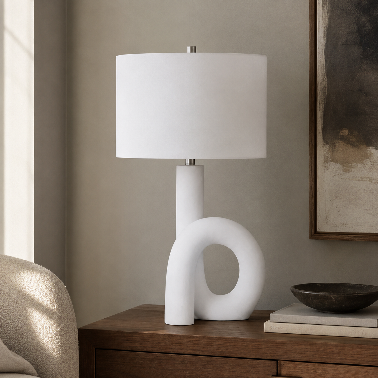 Alexx Table Lamp on a console