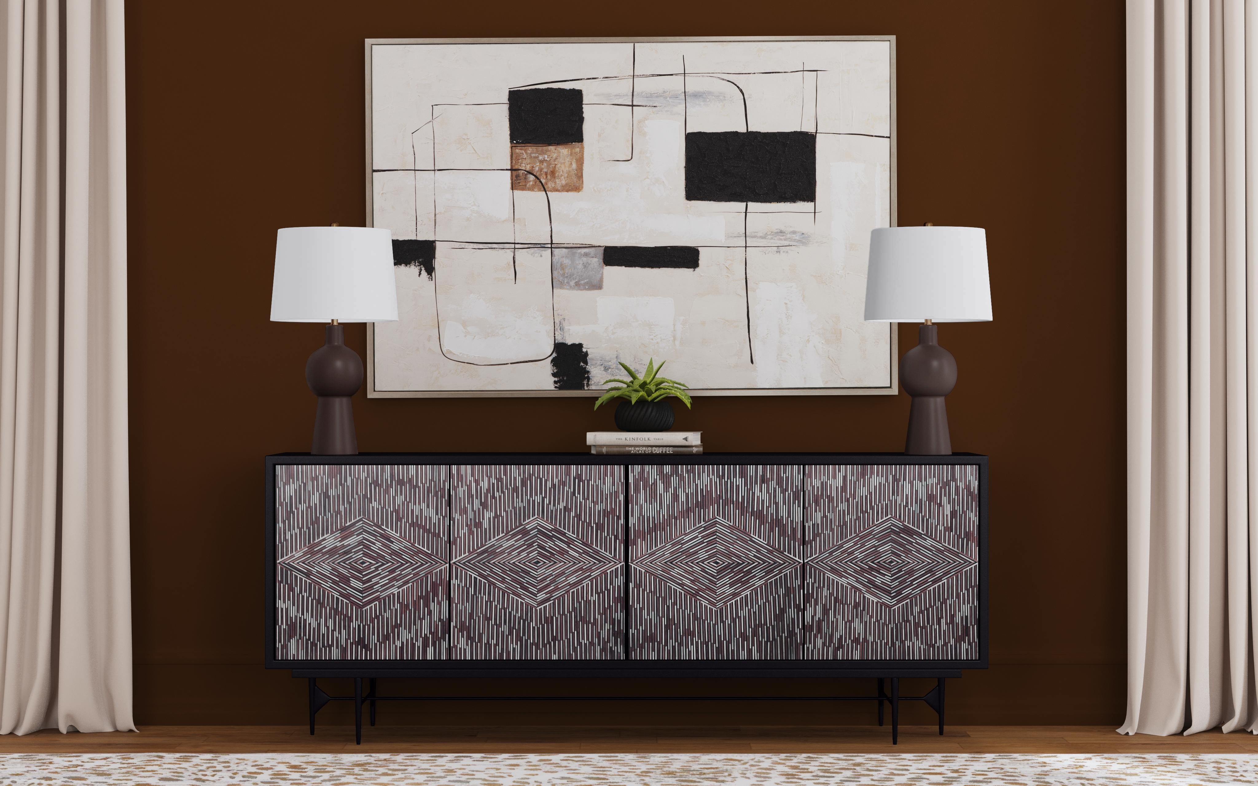 Groton Table Lamps styled in a living room