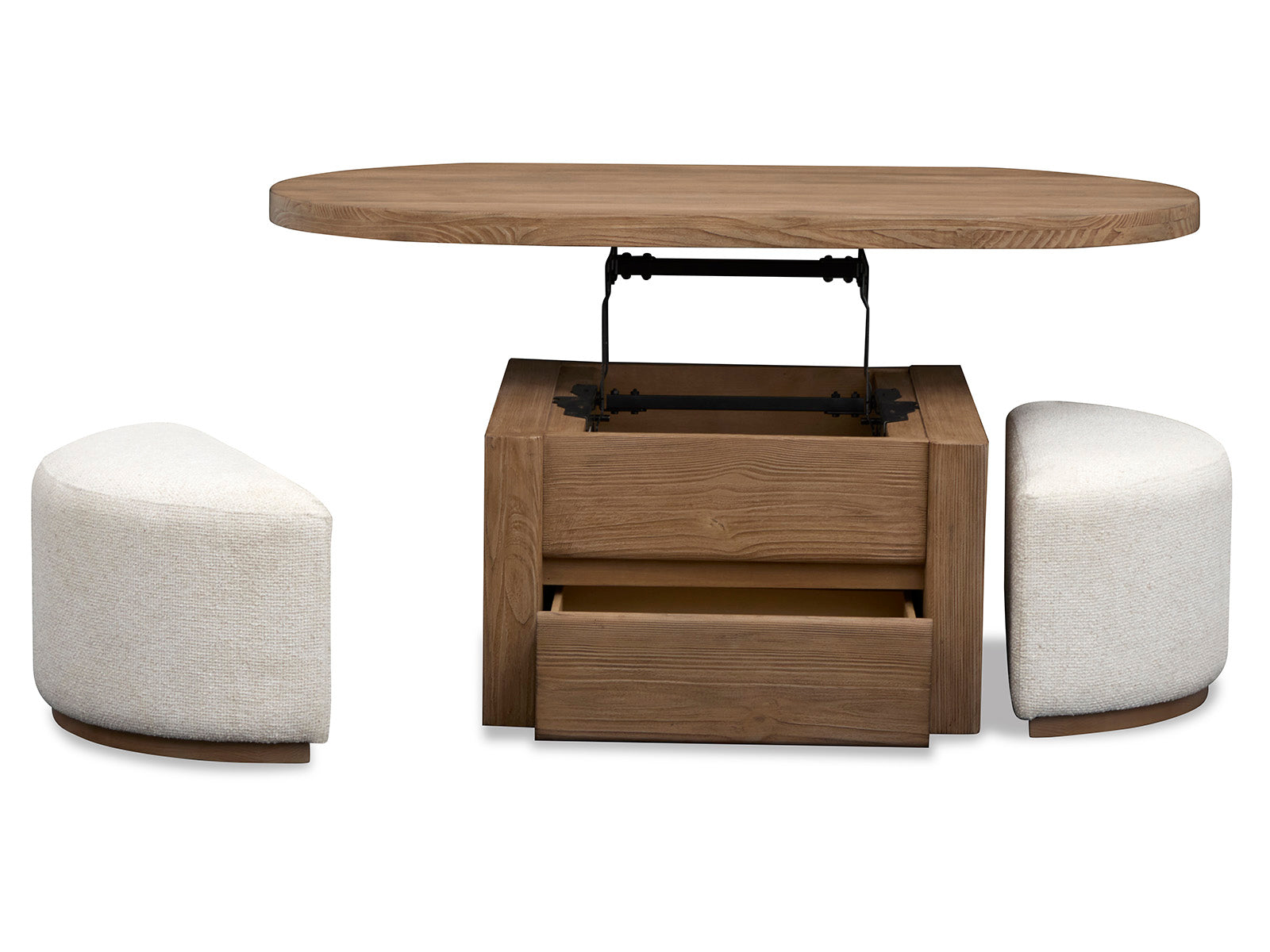 Hayden Lift-Top Coffee Table with Stools - view 3
