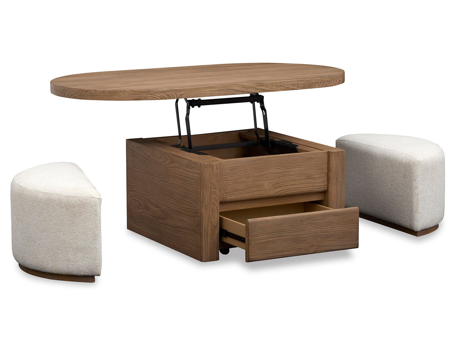 Hayden Lift-Top Coffee Table with Stools - view 9