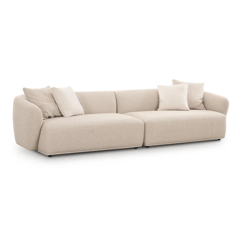 Sylvie 118" Sofa - Cream Performance Boucle