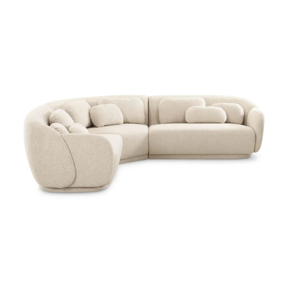 Misty 3-Piece Modular Sectional - Cream Boucle