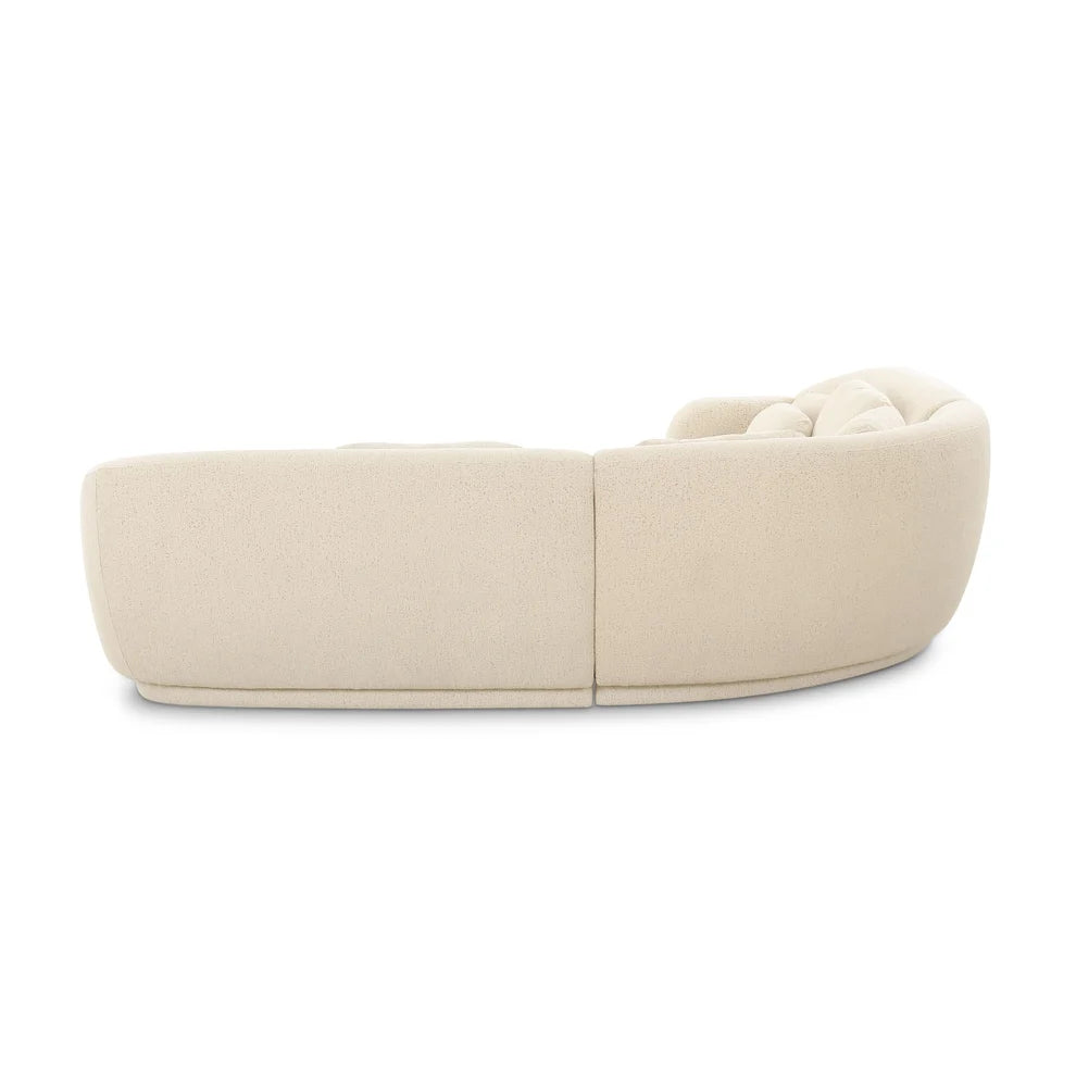 Misty 3-Piece Modular Sectional - Cream Boucle