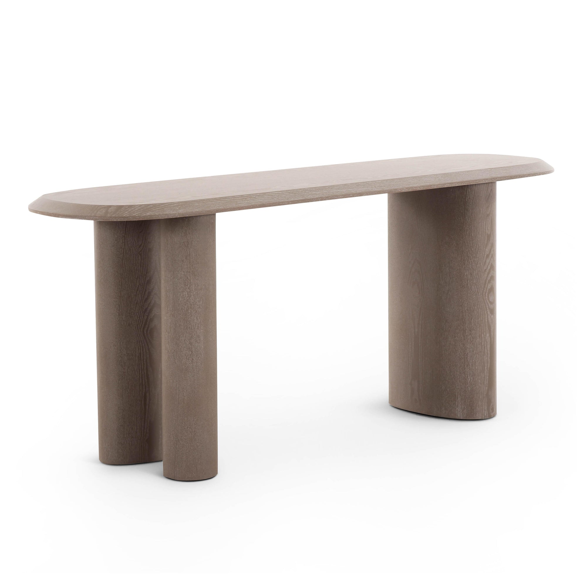 Rhema 71 inch console table in washed ash - front view