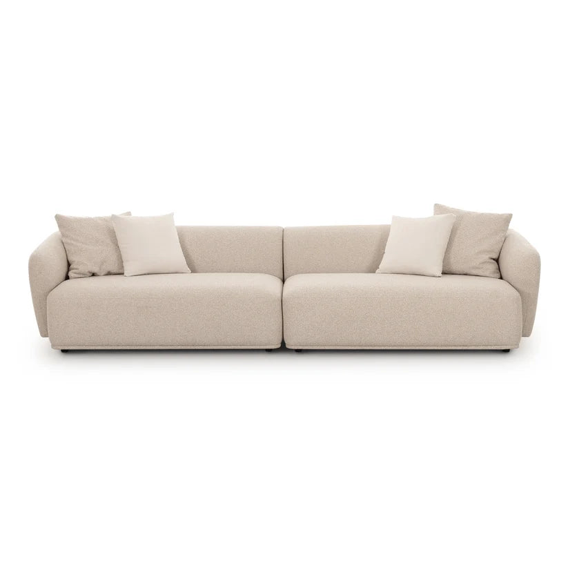 Sylvie 118" Sofa - Cream Performance Boucle