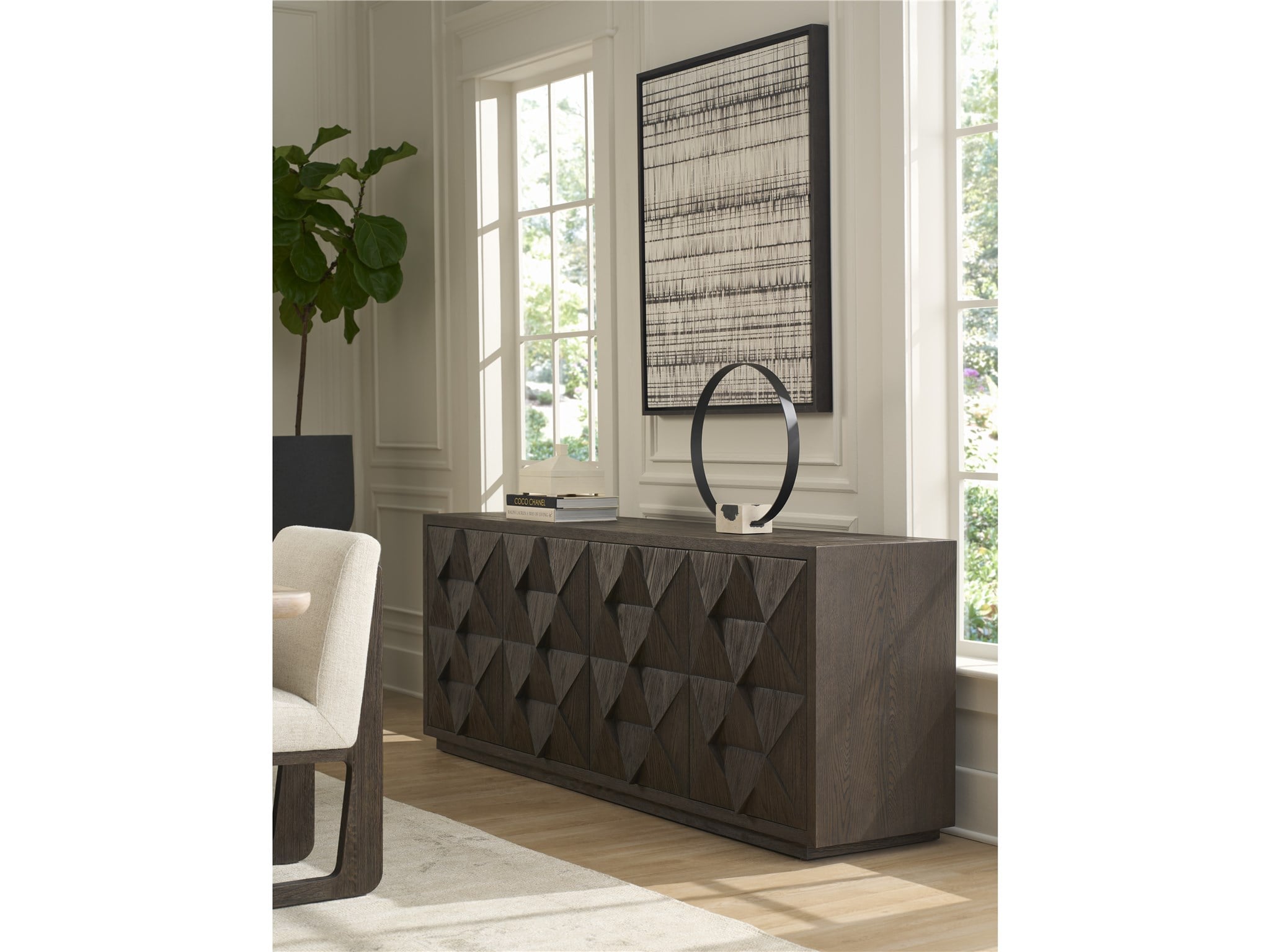 Modern Sable Credenza 84in - Sable