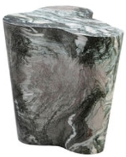 Slab Tall Side Table - Gray/Blush Faux Marble