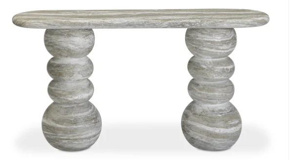 Hyre 59in Indoor/Outdoor Console Table - Concrete Faux Stone